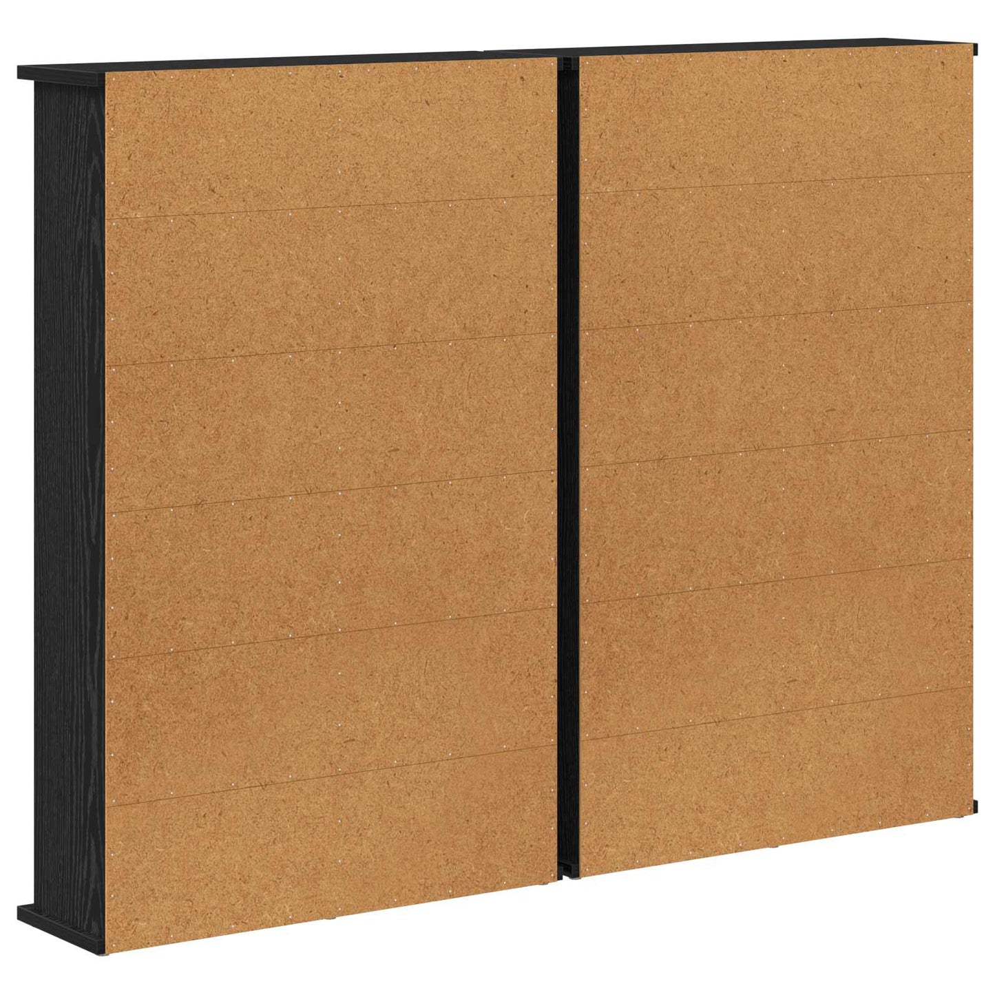 CD szekrény 2 db Fekete Tölgy 60 x 17 x 92 cm Szerelt Fa