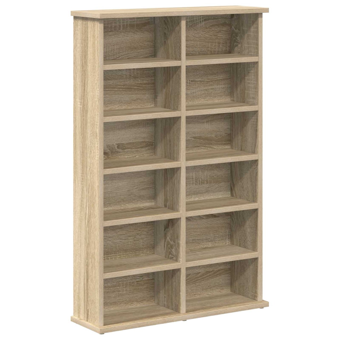 CD szekrény 2 db Sonoma Tölgy 60 x 17 x 92 cm Szerelt Fa