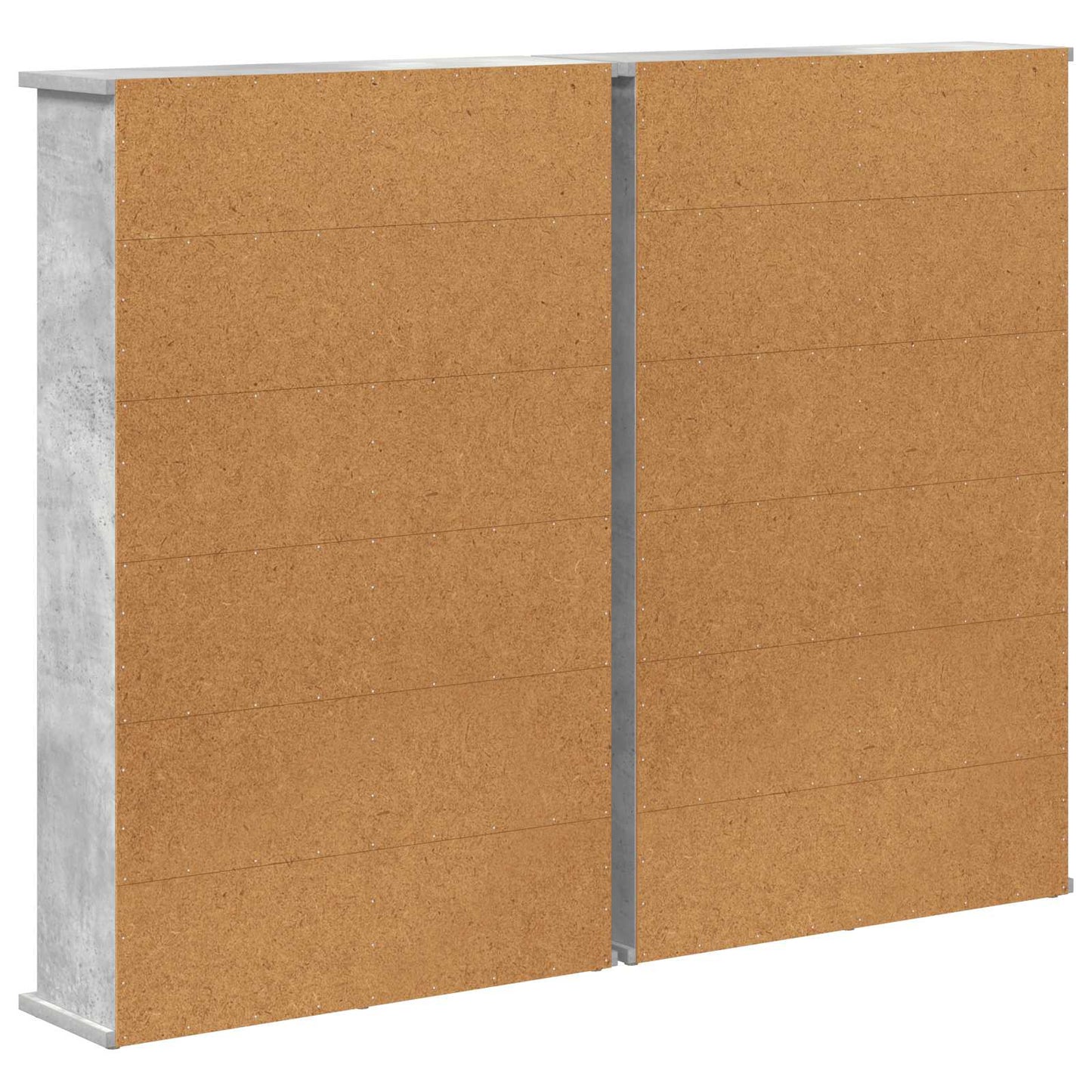 CD szekrény 2 db Betonszürke 60 x 17 x 92 cm Szerelt Fa