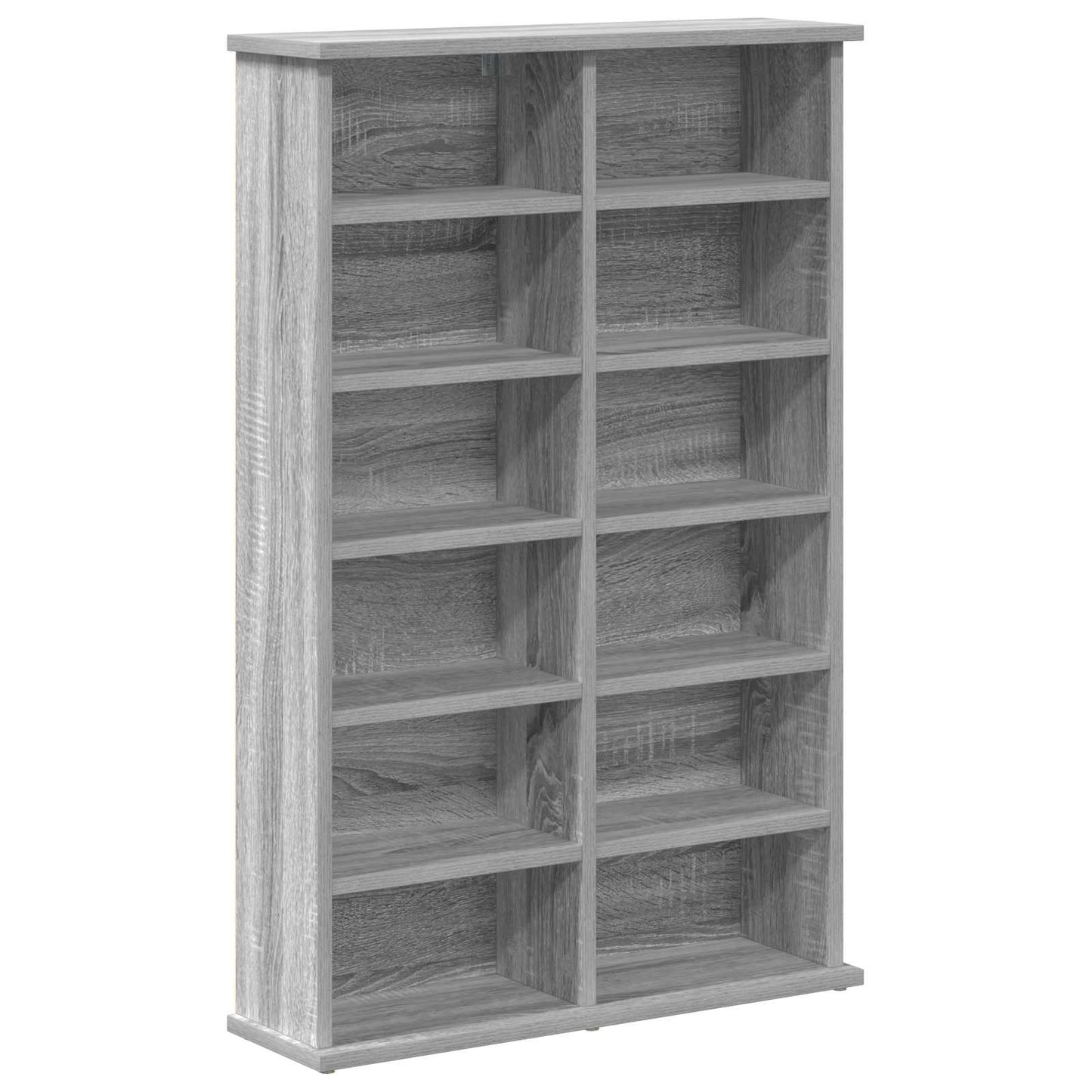 CD szekrény Szürke Sonoma 60 x 17 x 92 cm Szerelt Fa