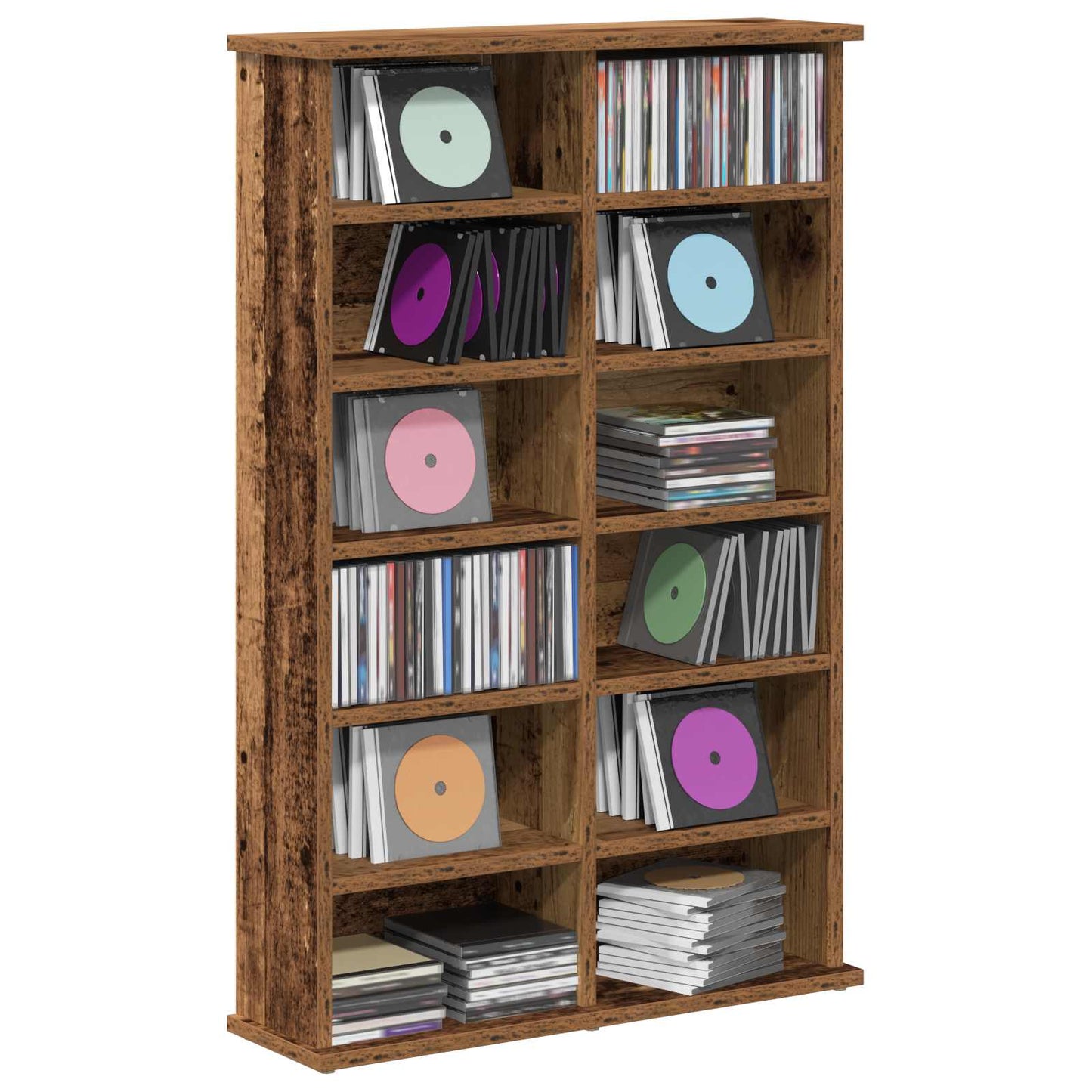 CD szekrény Antik Fa 60 x 17 x 92 cm Szerelt Fa