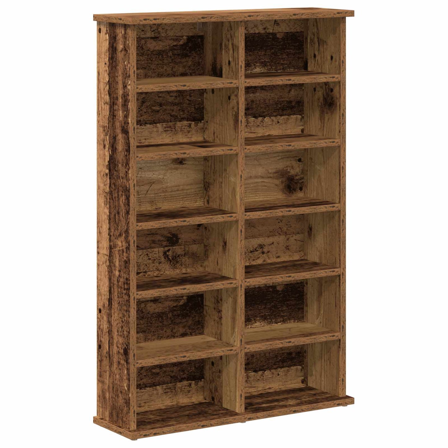 CD szekrény 2 db Antik Fa 60 x 17 x 92 cm Szerelt Fa