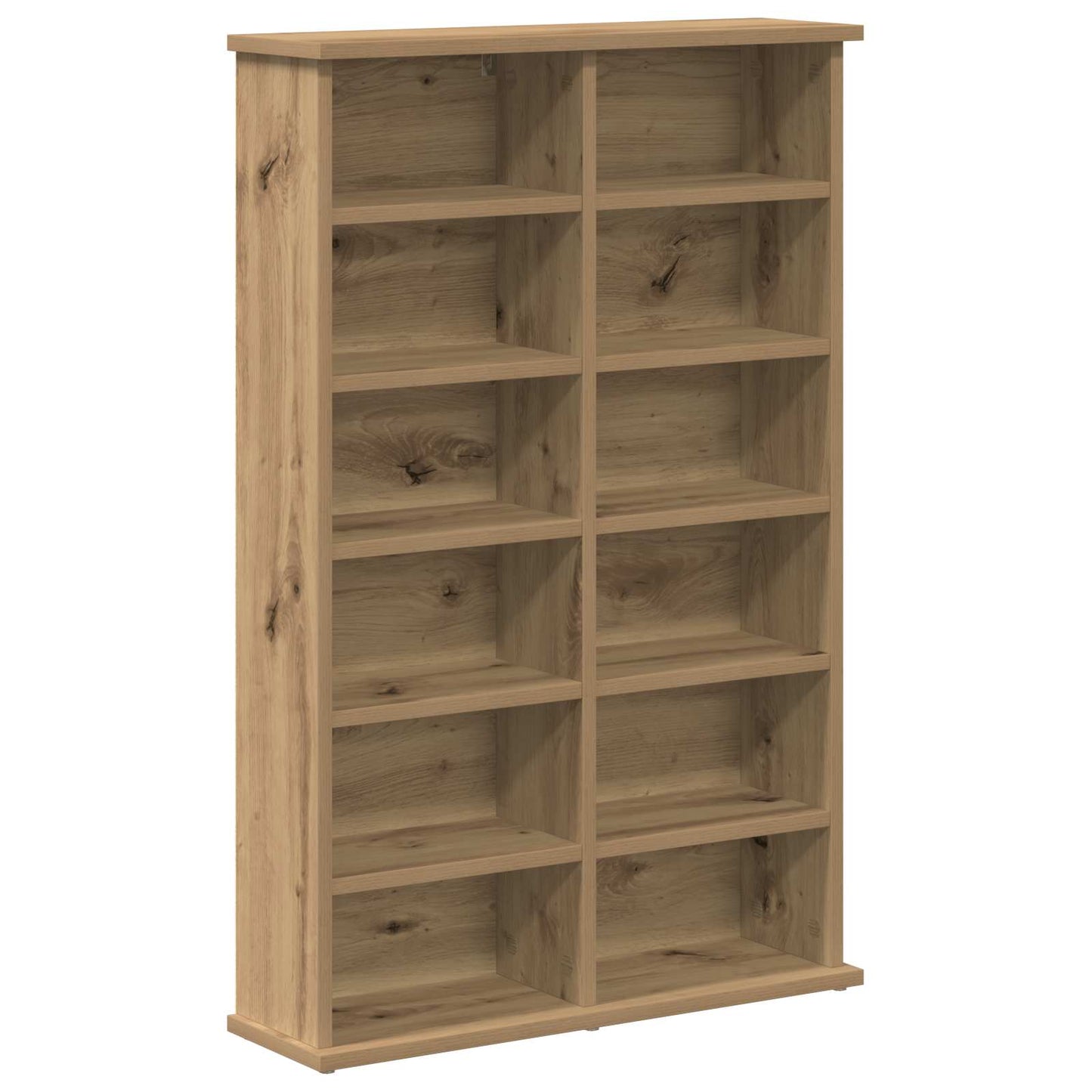 CD szekrény 2 db Kézműves Tölgy 60 x 17 x 92 cm Szerelt Fa