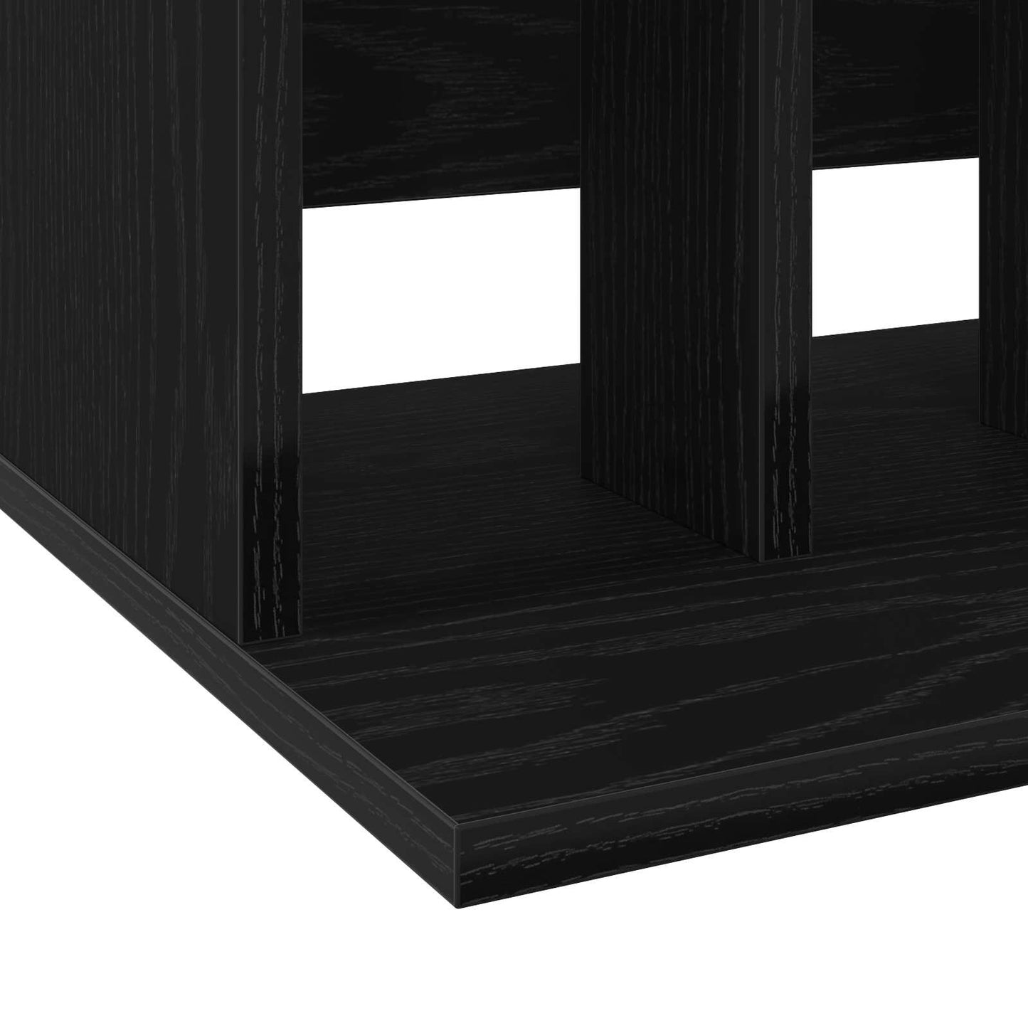 Vinyl lemez tárolás Fekete Tölgy 42 x 33 x 36 cm Szerelt Fa
