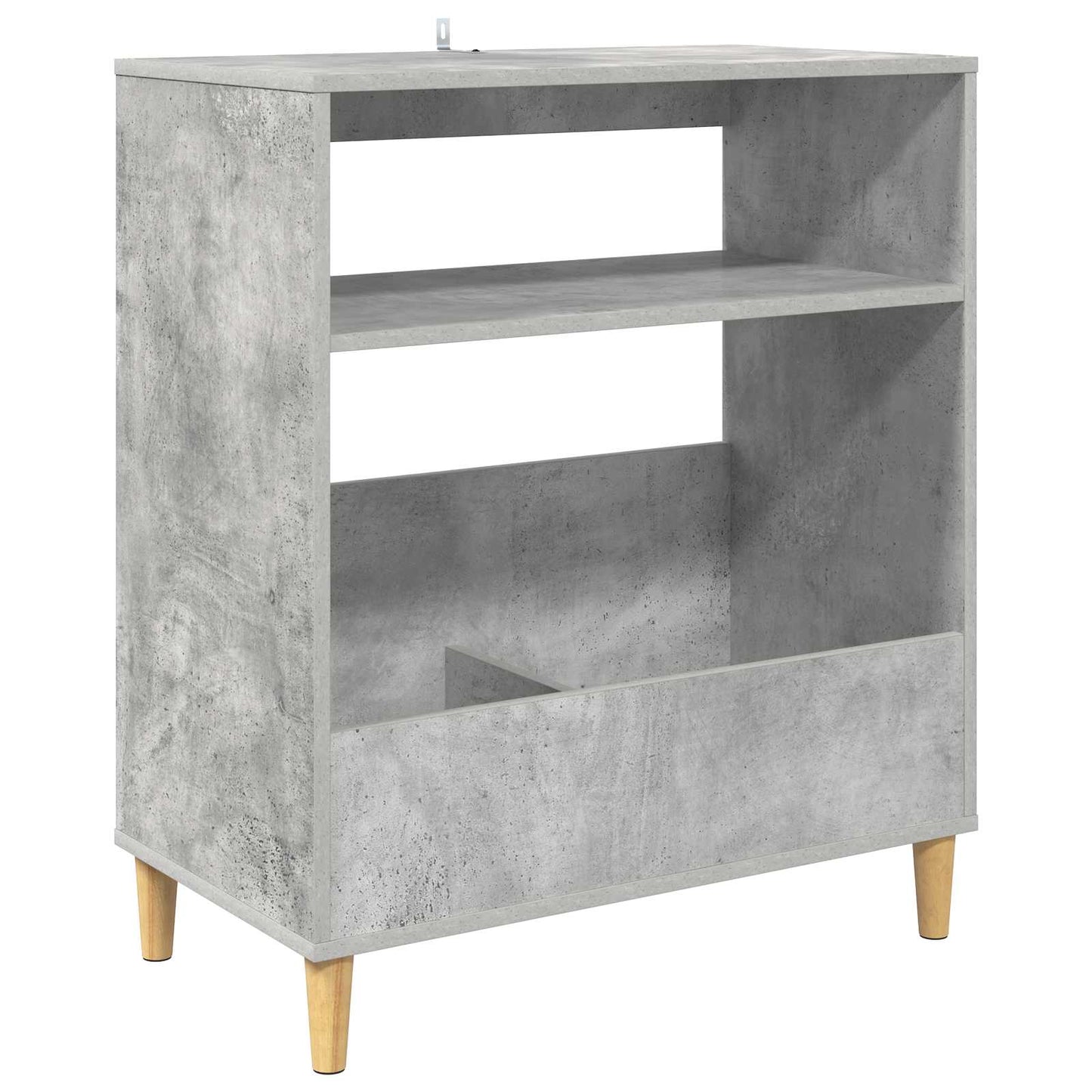 Lemezjátszó állvány Betonszürke 71 x 39,5 x 83 cm Szerelt Fa