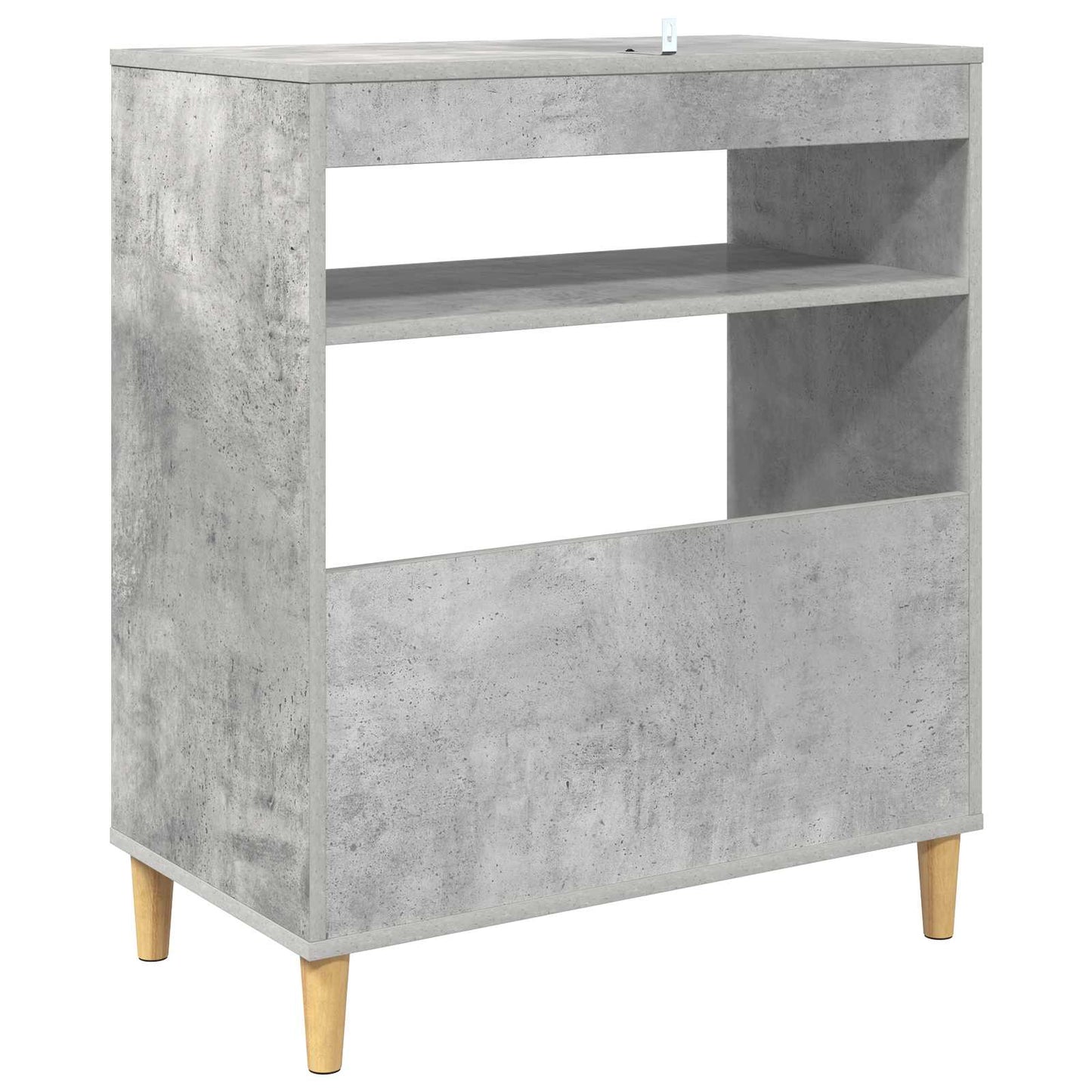 Lemezjátszó állvány Betonszürke 71 x 39,5 x 83 cm Szerelt Fa