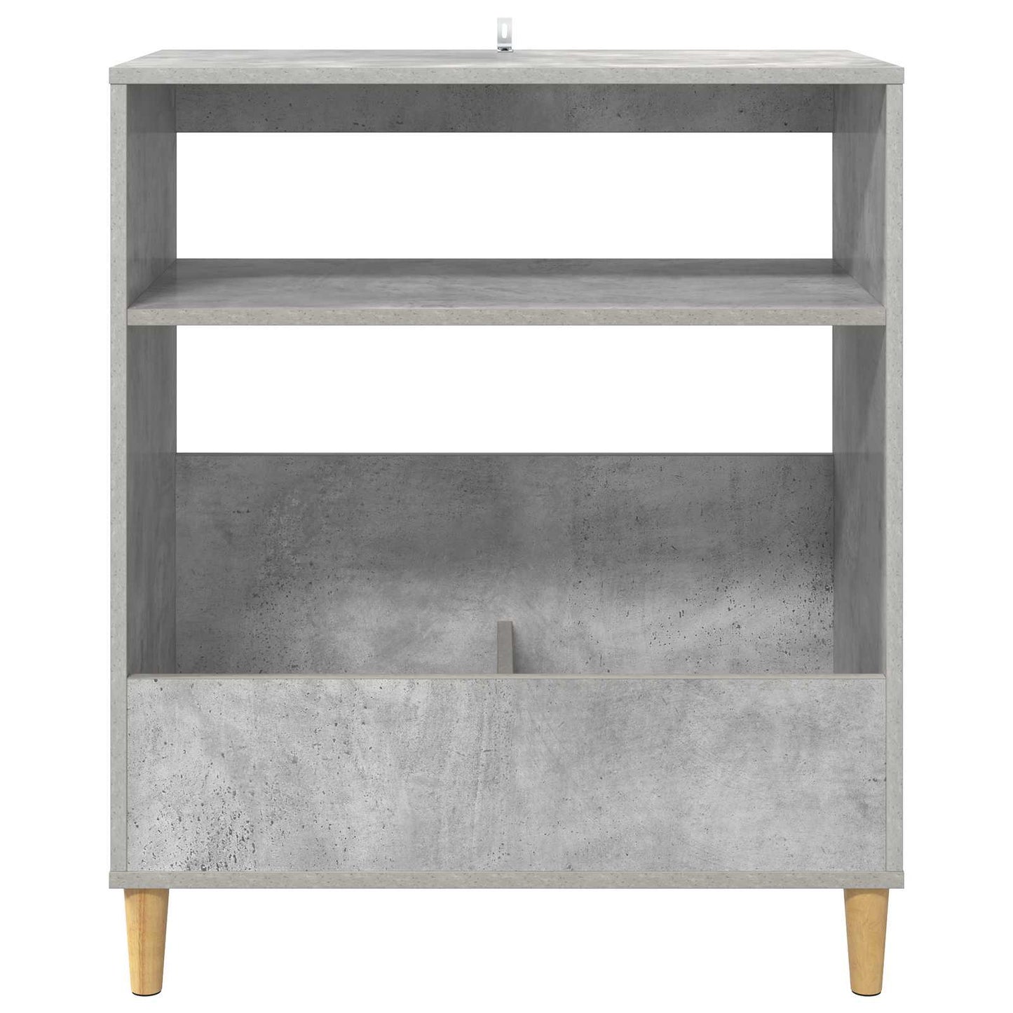 Lemezjátszó állvány Betonszürke 71 x 39,5 x 83 cm Szerelt Fa