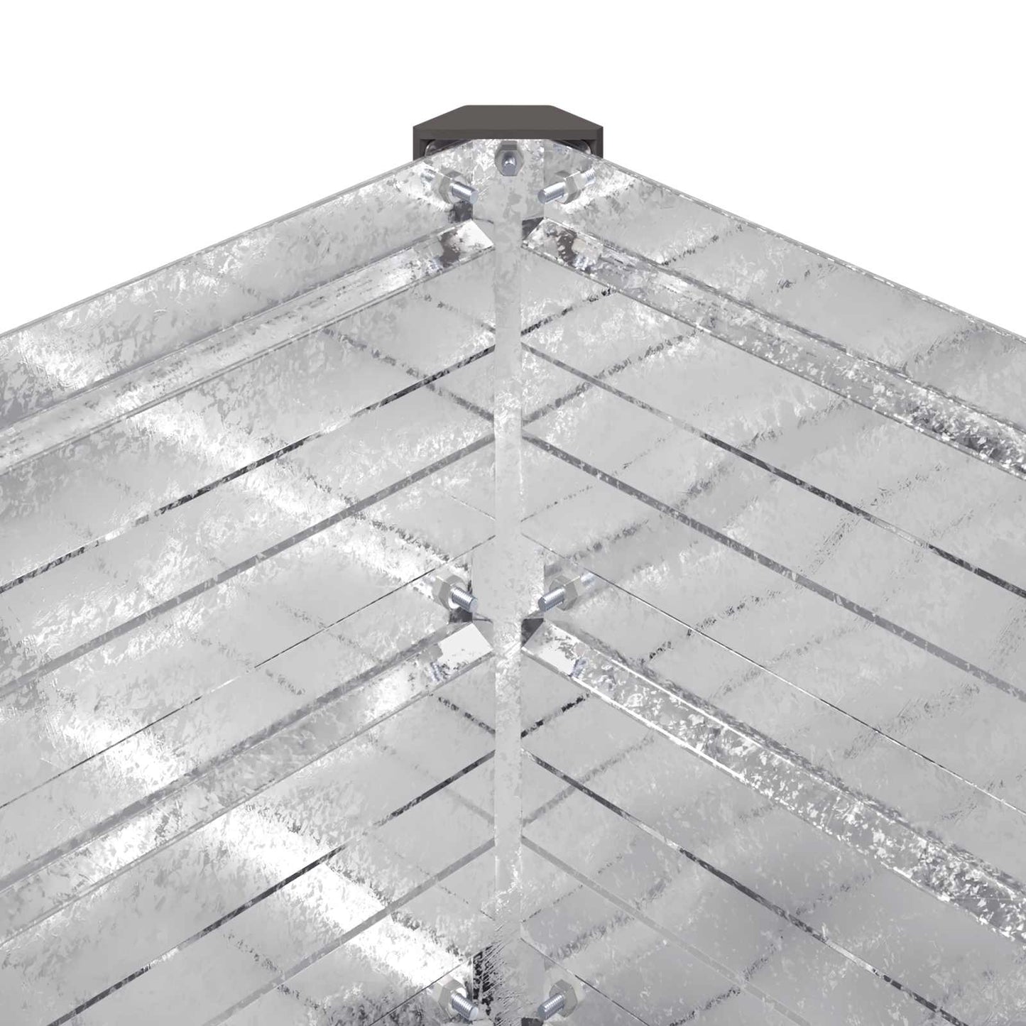 Emelt kert ágyás Ezüst 600 x 80 x 55 cm horganyzott