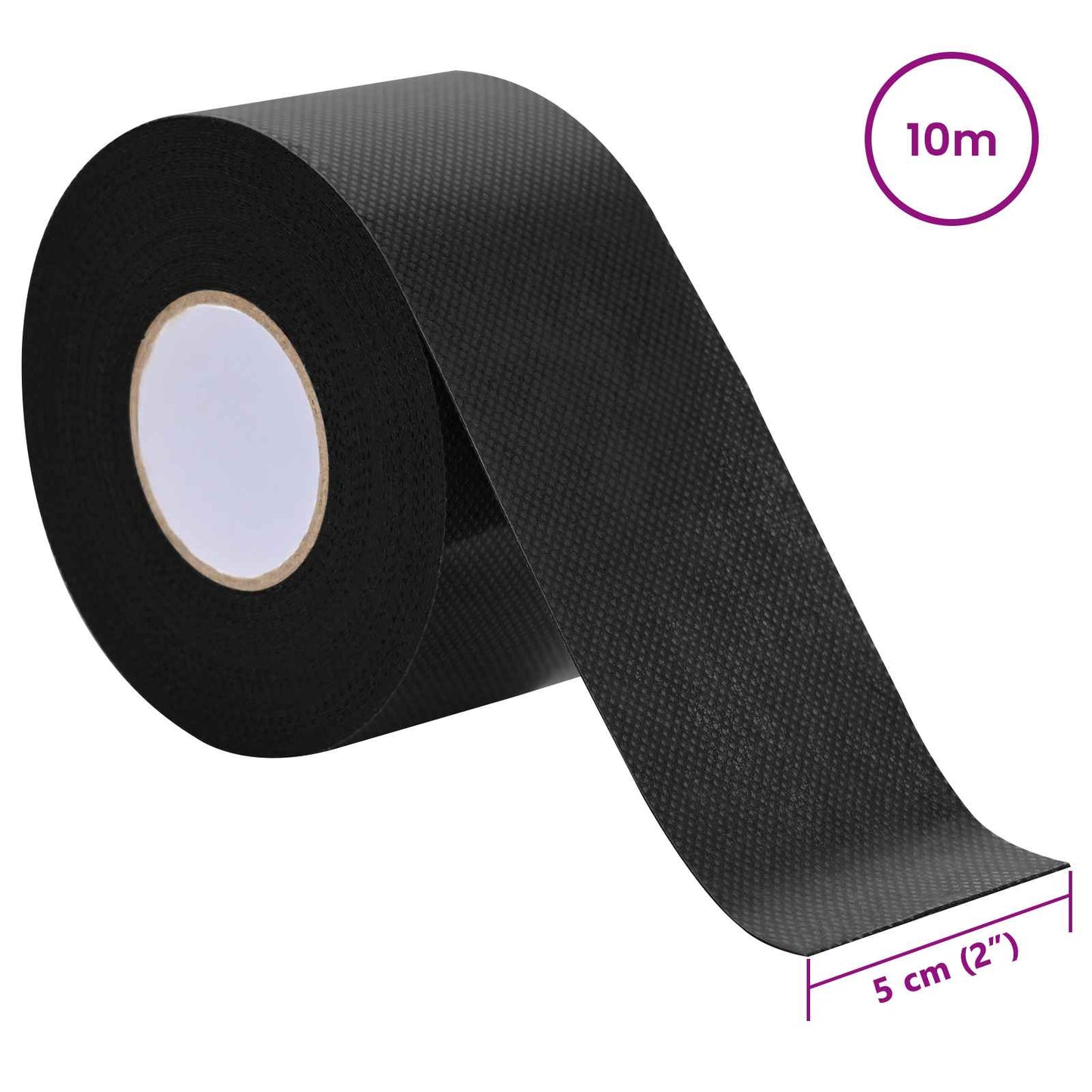 Öntapadó műfű szalag Fekete 5 cm x 10 m Nemes szövet