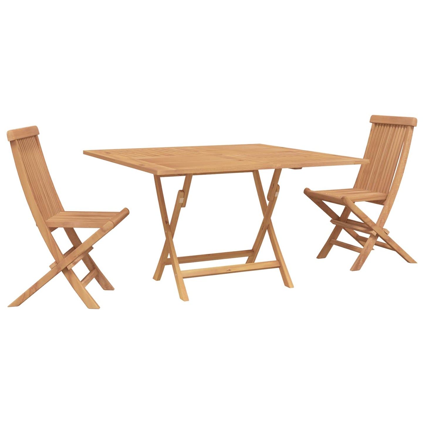 Kert Bistro Készlet 3 pcs Barna Tömör teakfa