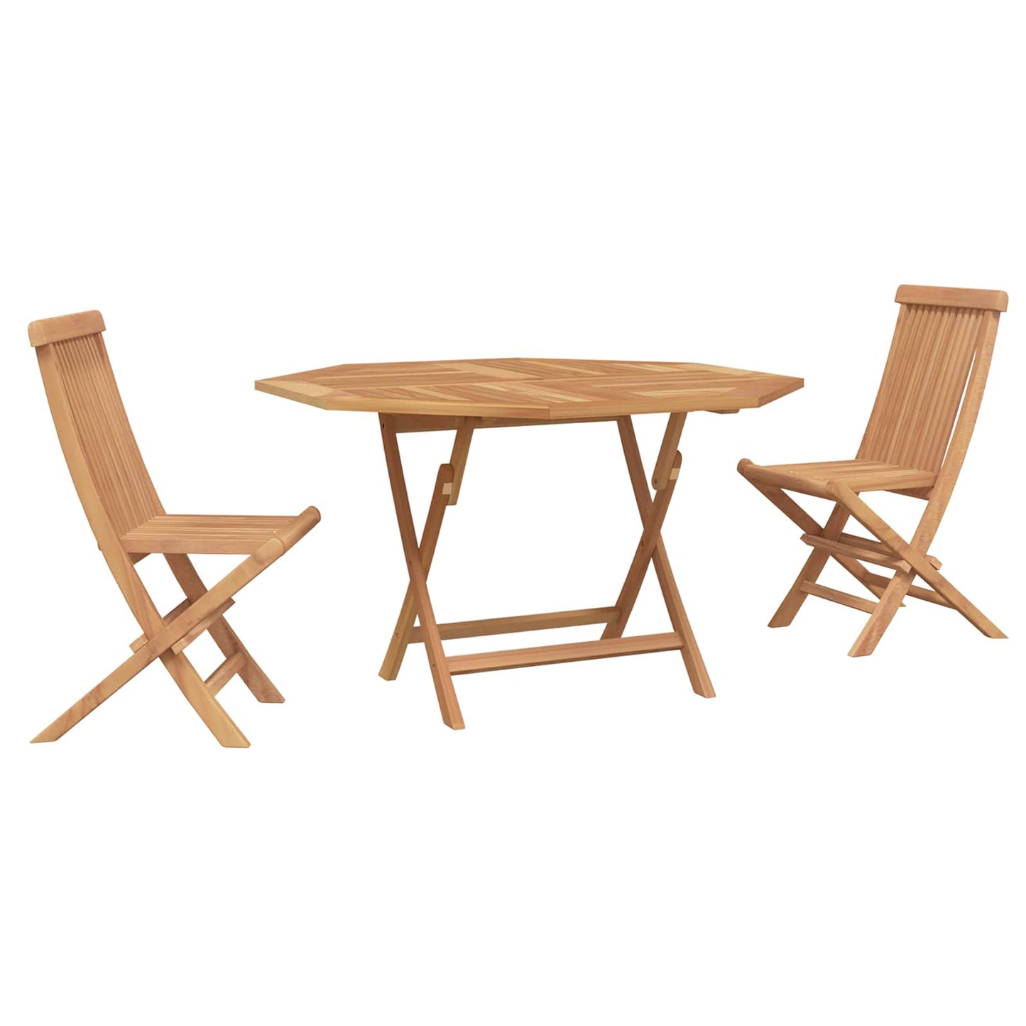 Kert Bistro Készlet 3 pcs Barna Tömör teakfa