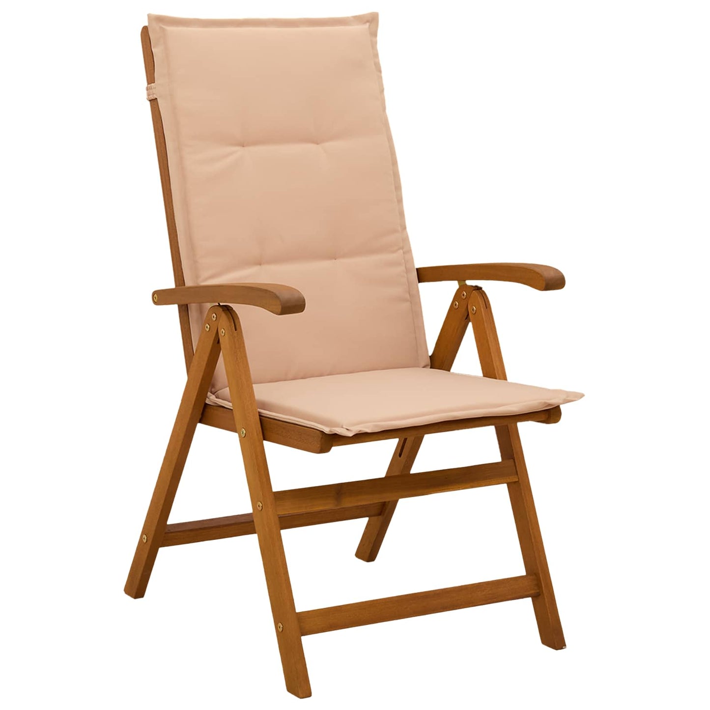 7-Piece Garden Dining Set Természetes Tömör Akácfa