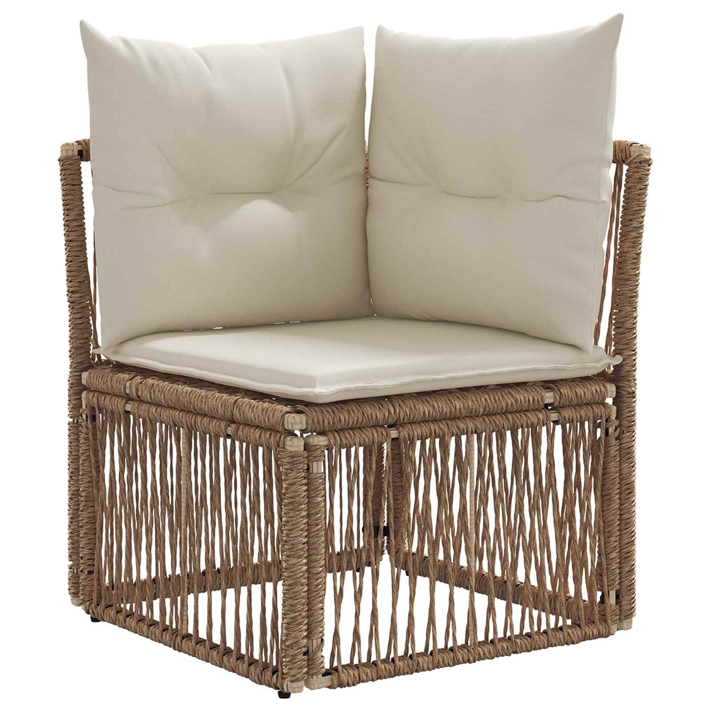 Kerti Kanapé Szett 5 db Beige és Krémszínű polirattan