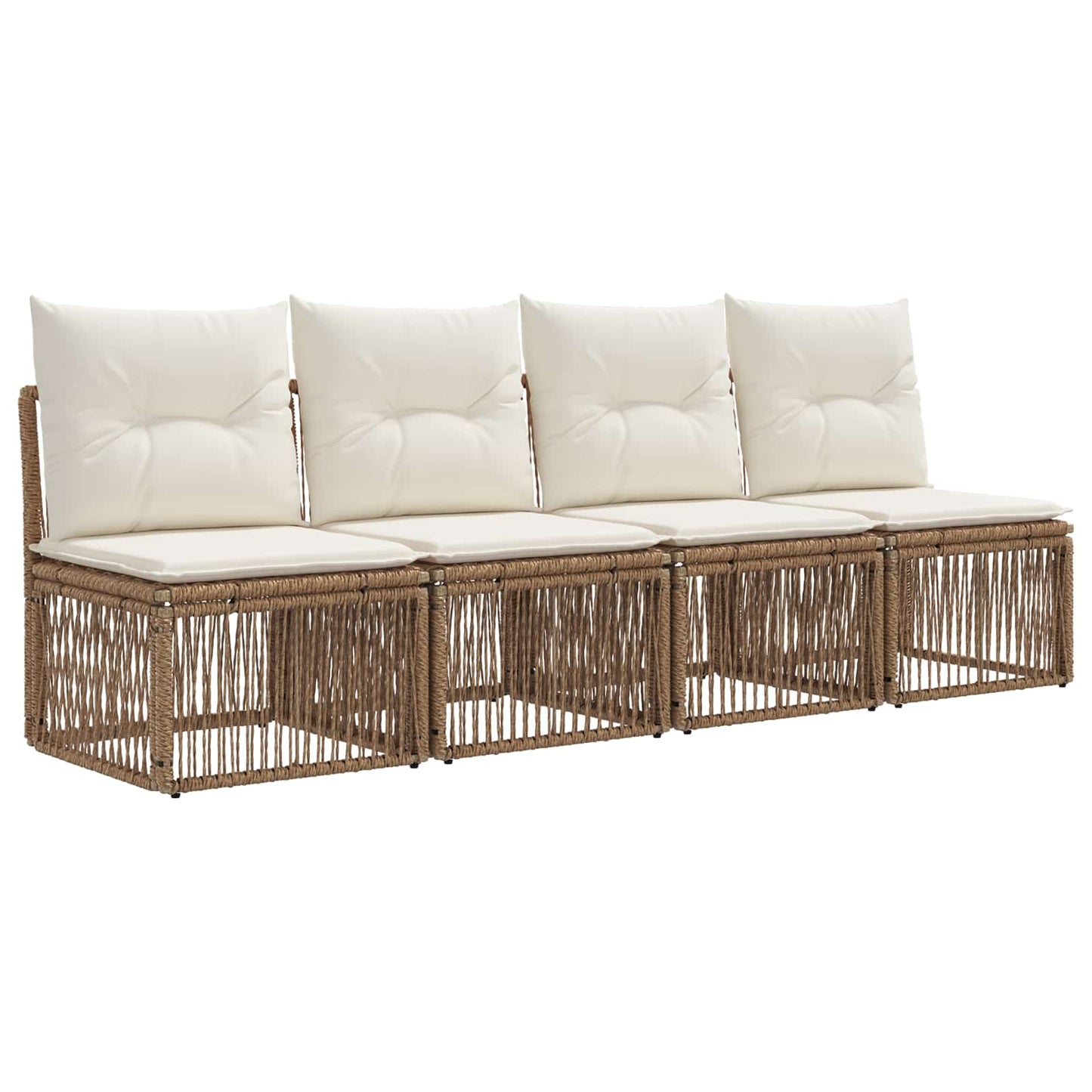 Kerti Kanapé Szett 7 pcs Bézs polirattan
