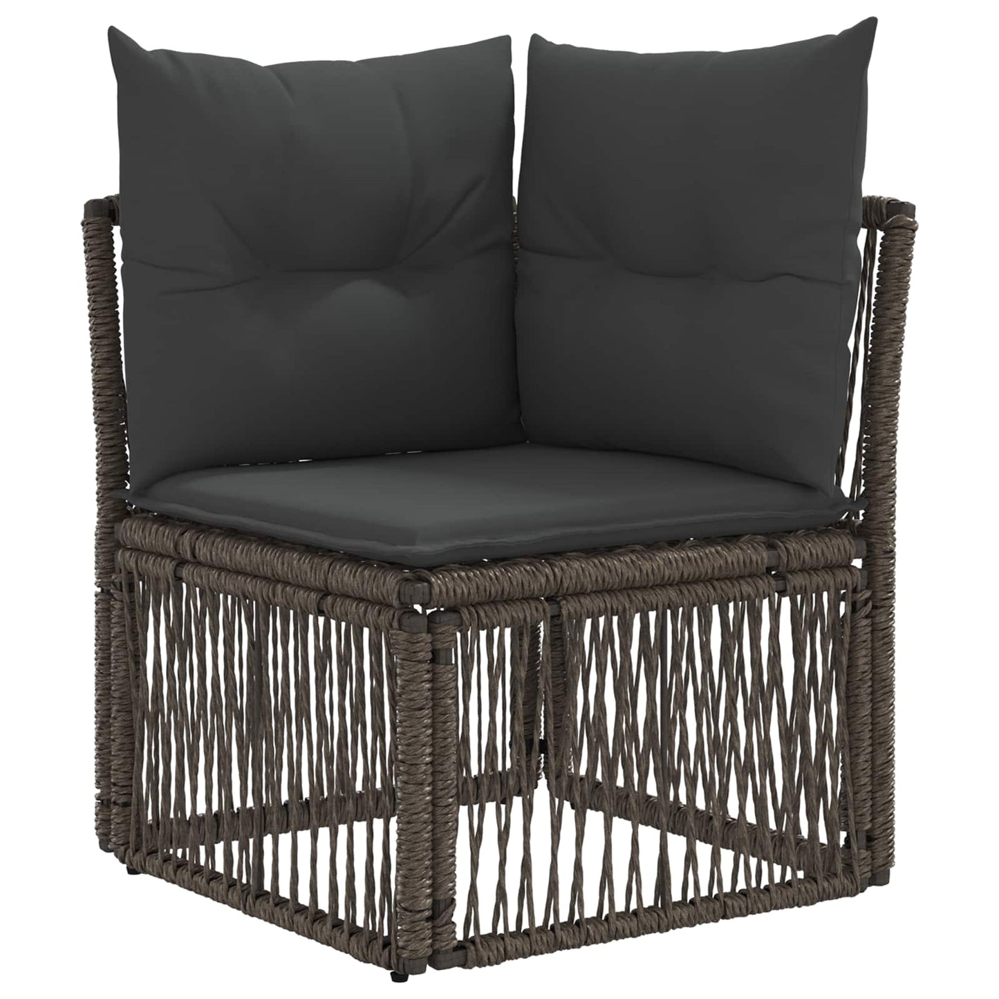 Kerti Kanapé Szett 5 db Szürke polirattan
