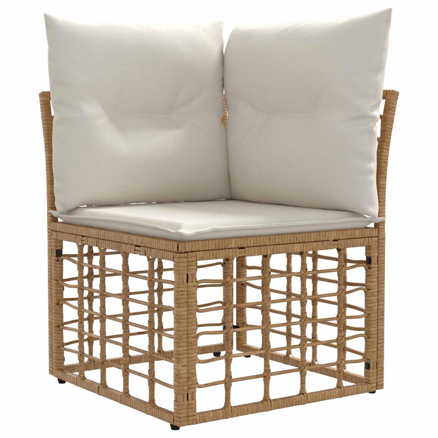 Kültéri kanapé szett párnával 3 pcs Természetes Poliészter