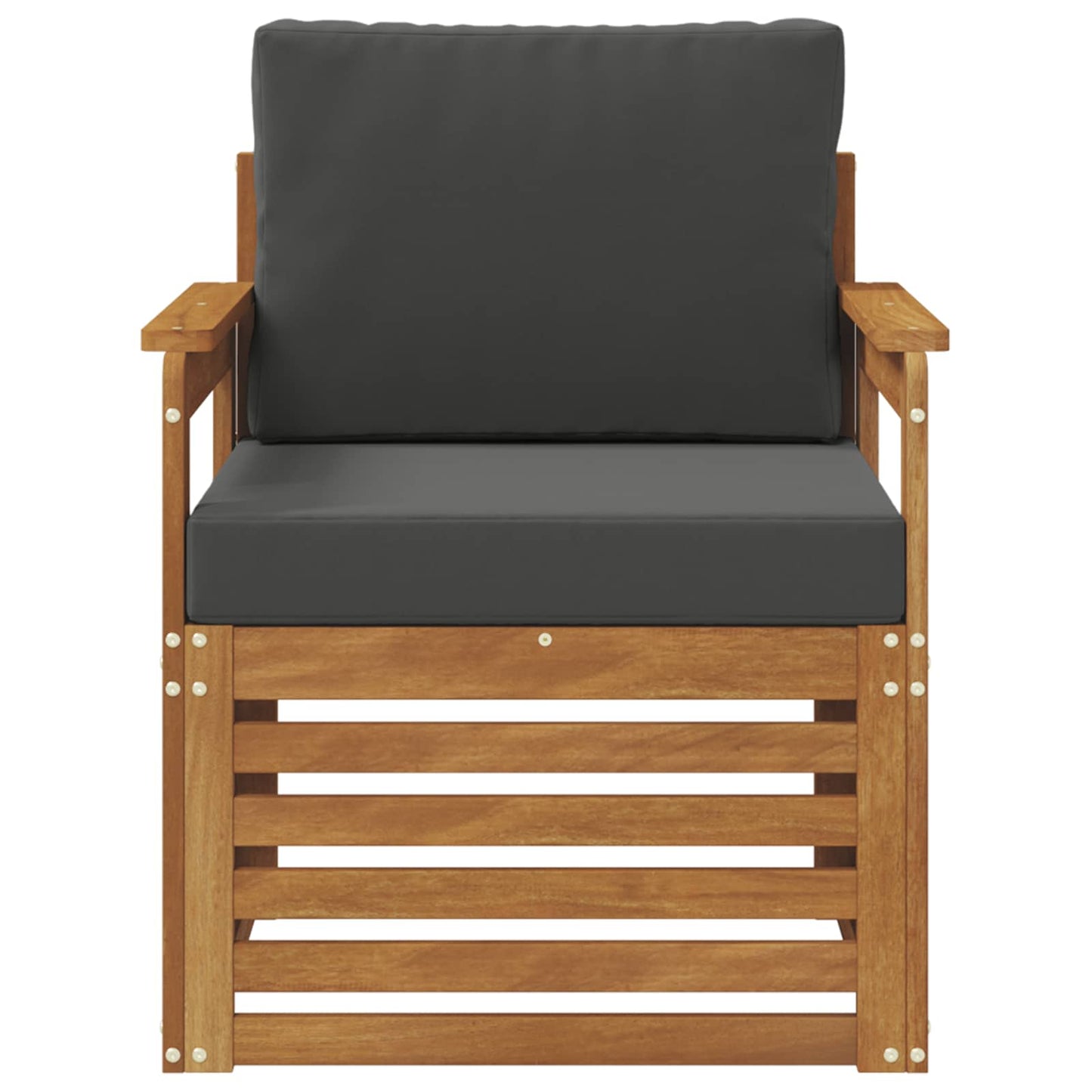 Kültéri kanapé szett Tömör akácfa és poliészter