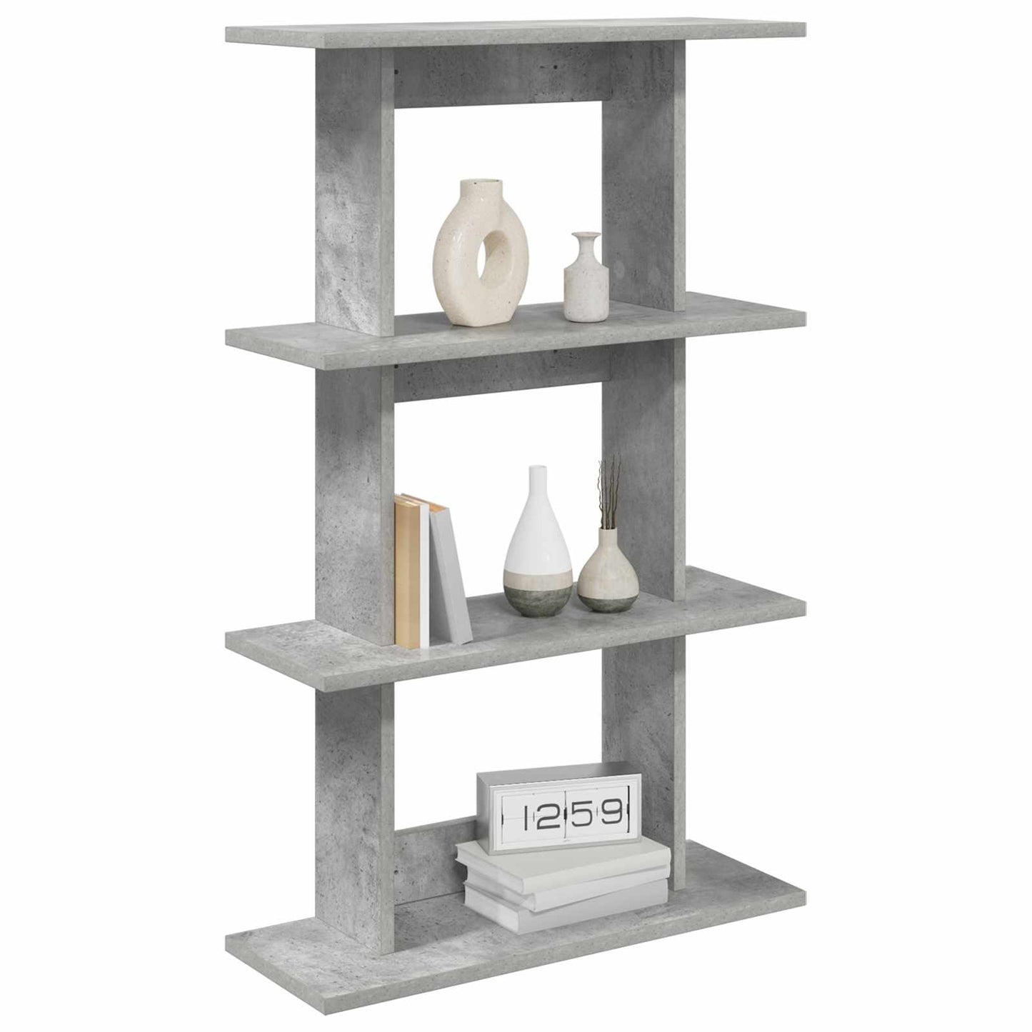 Falpolc Falra szerelhető Betonszürke 56 x 20 x 90 cm Szerelt Fa