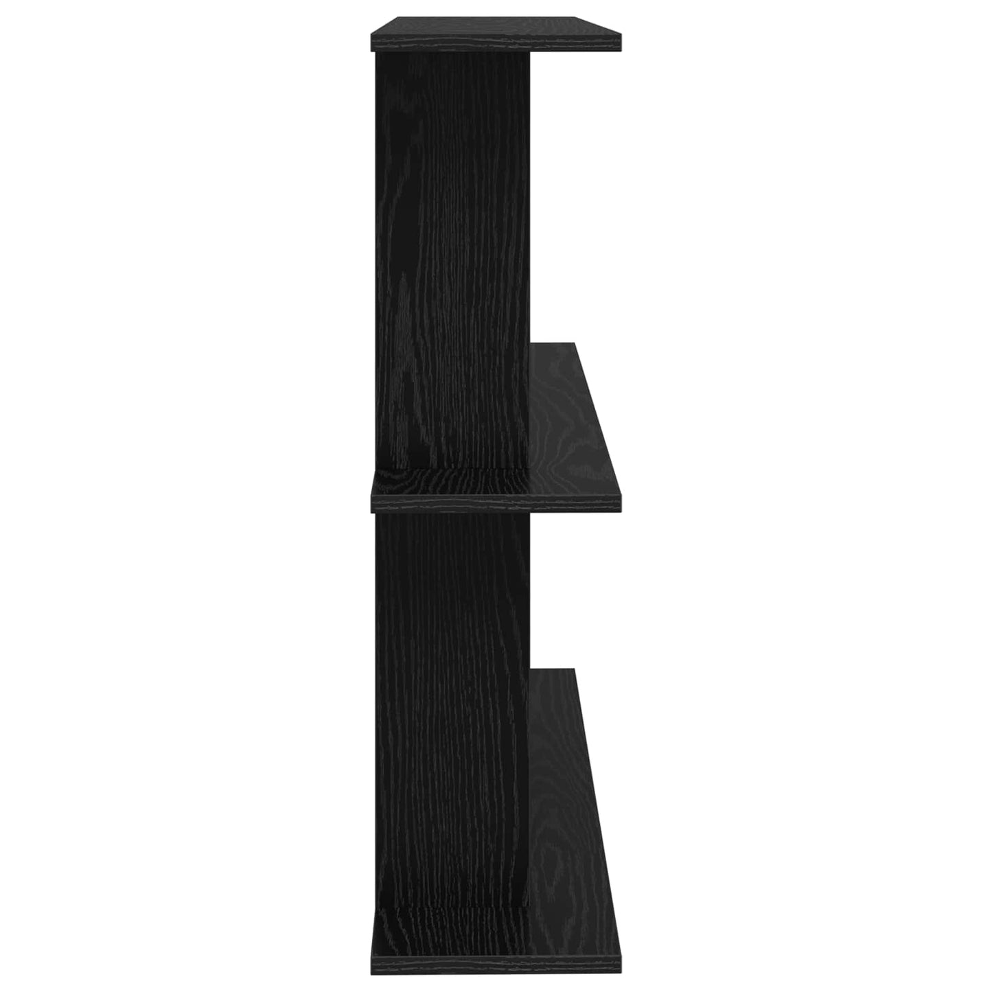 Falpolc Falra szerelhető Fekete 100 x 20 x 75 cm Szerelt Fa