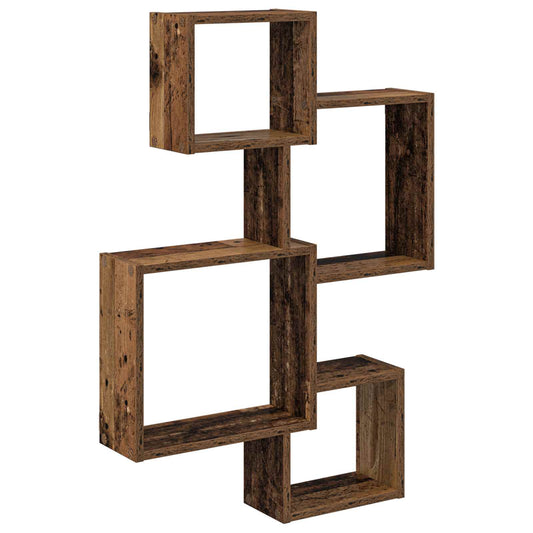 Fali Kocka Polcok Falra szerelhető Barna 64 x 13,5 x 91,5 cm