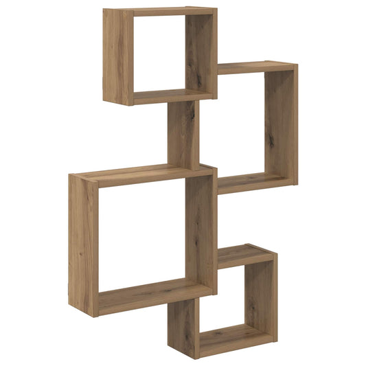 Fali Kocka Polcok Falra szerelhető Barna 64 x 13,5 x 91,5 cm