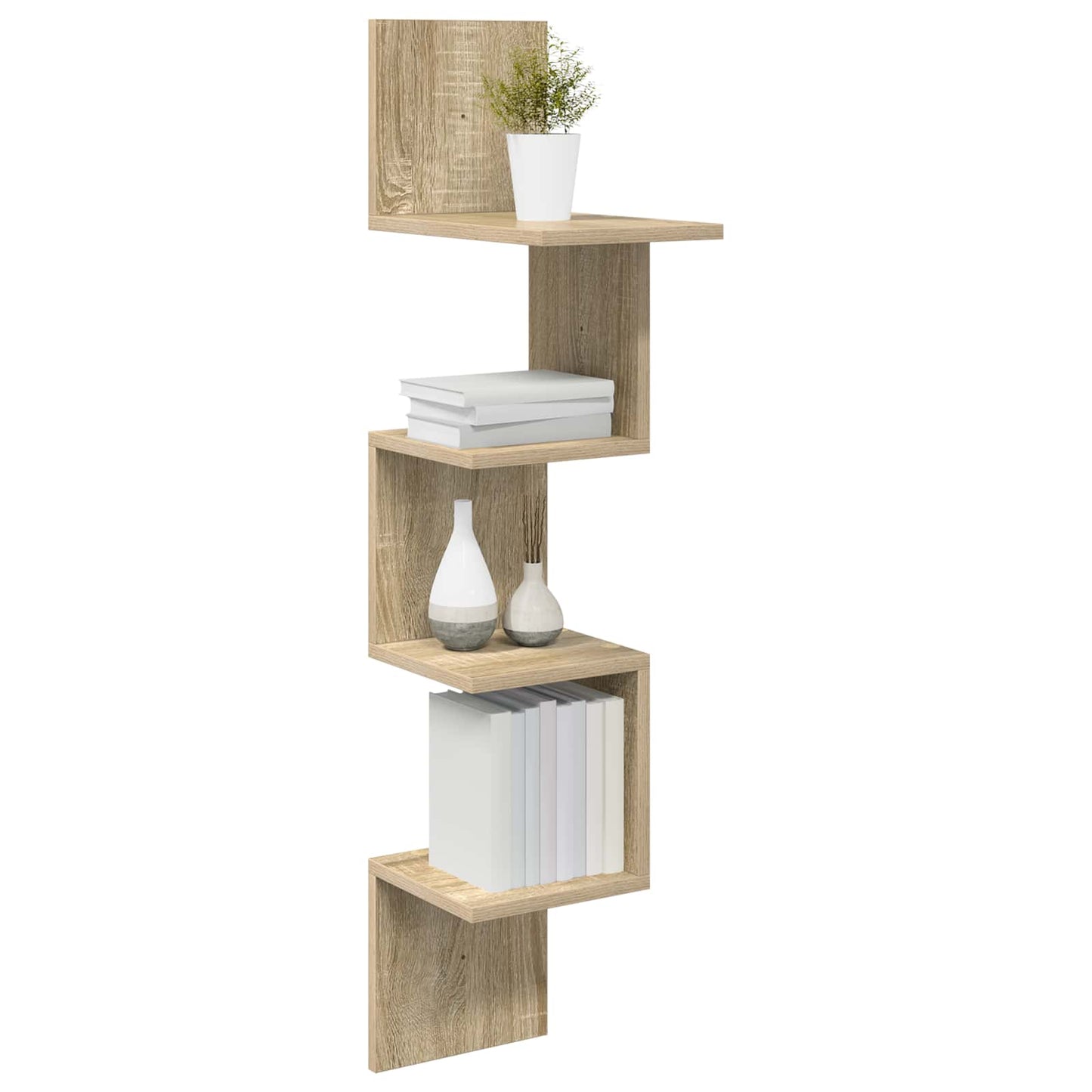 Falpolc Falra szerelhető Barna 32 x 21 x 107 cm Szerelt Fa