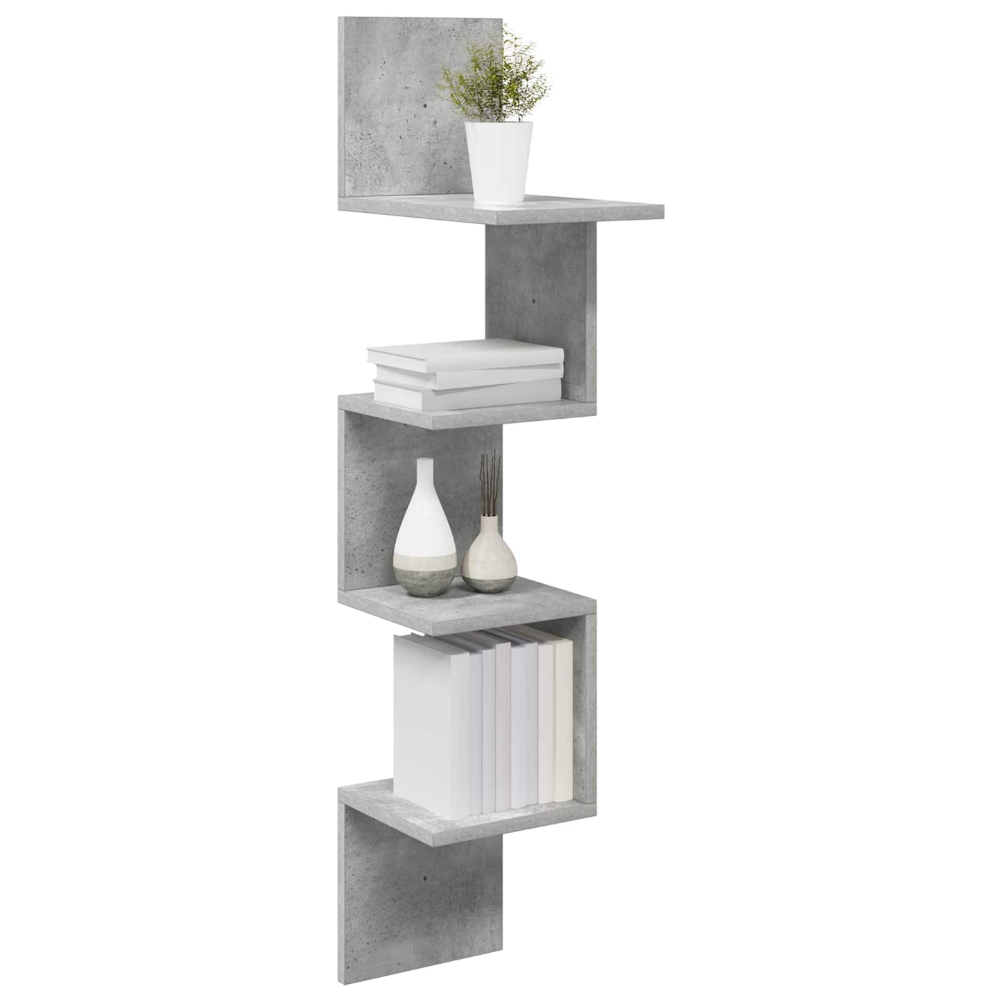 Falpolc Falra szerelhető Betonszürke 32 x 21 x 107 cm