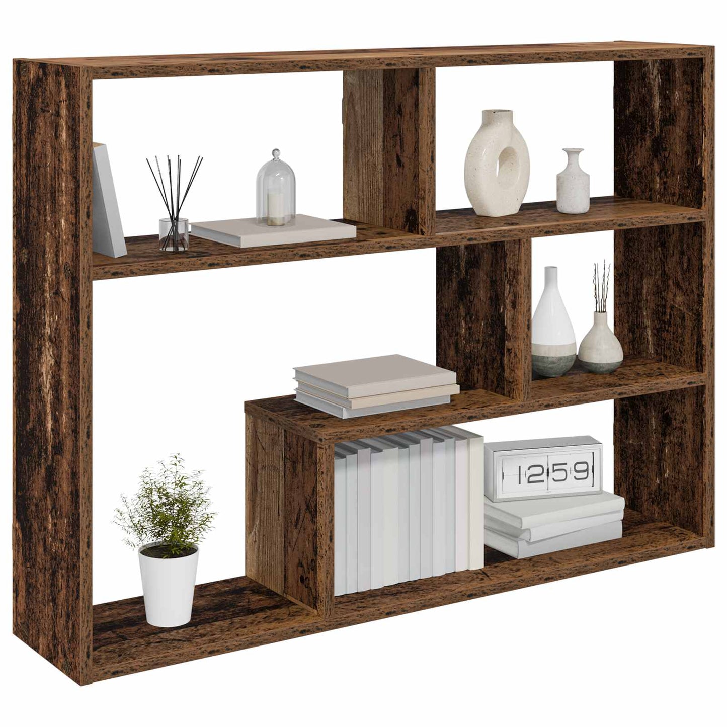Falpolc Falra szerelhető Antik Fa 95 x 20 x 69,5 cm Szerelt Fa
