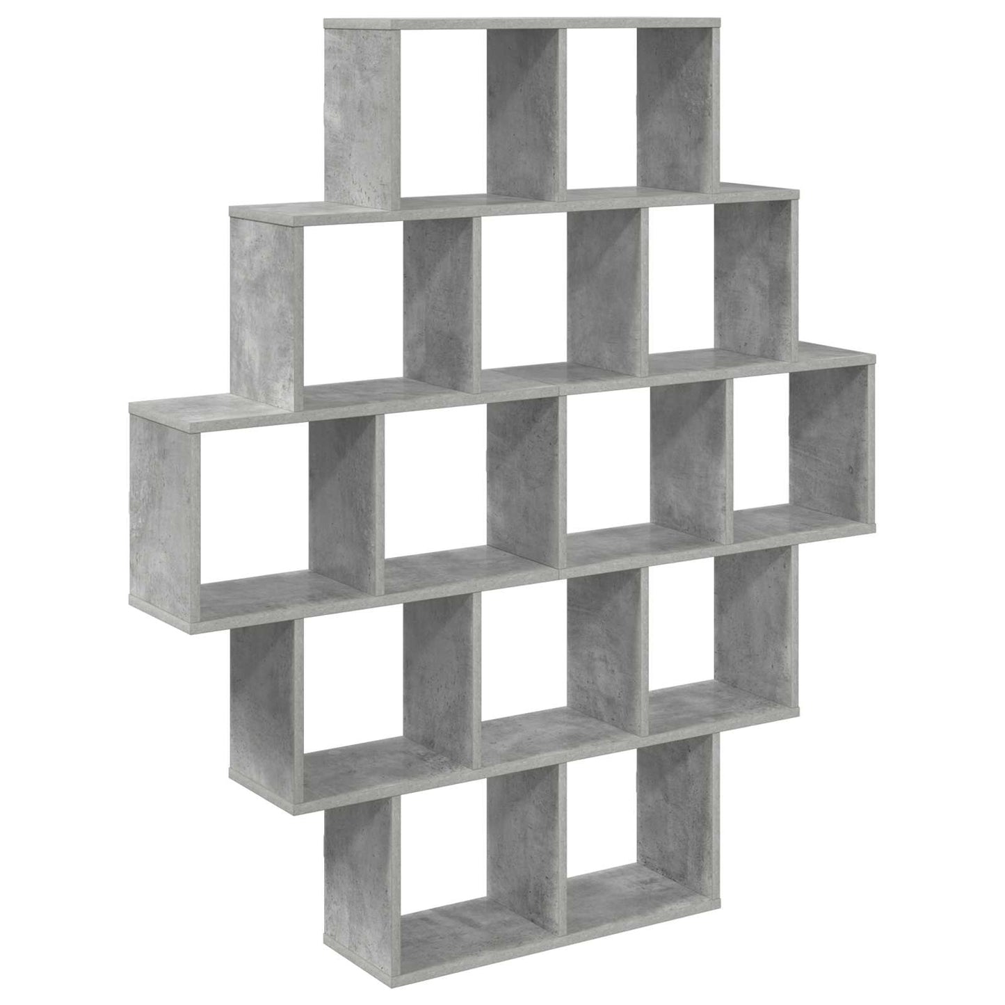 Falpolc Betonszürke 120 x 20 x 136 cm Szerelt Fa
