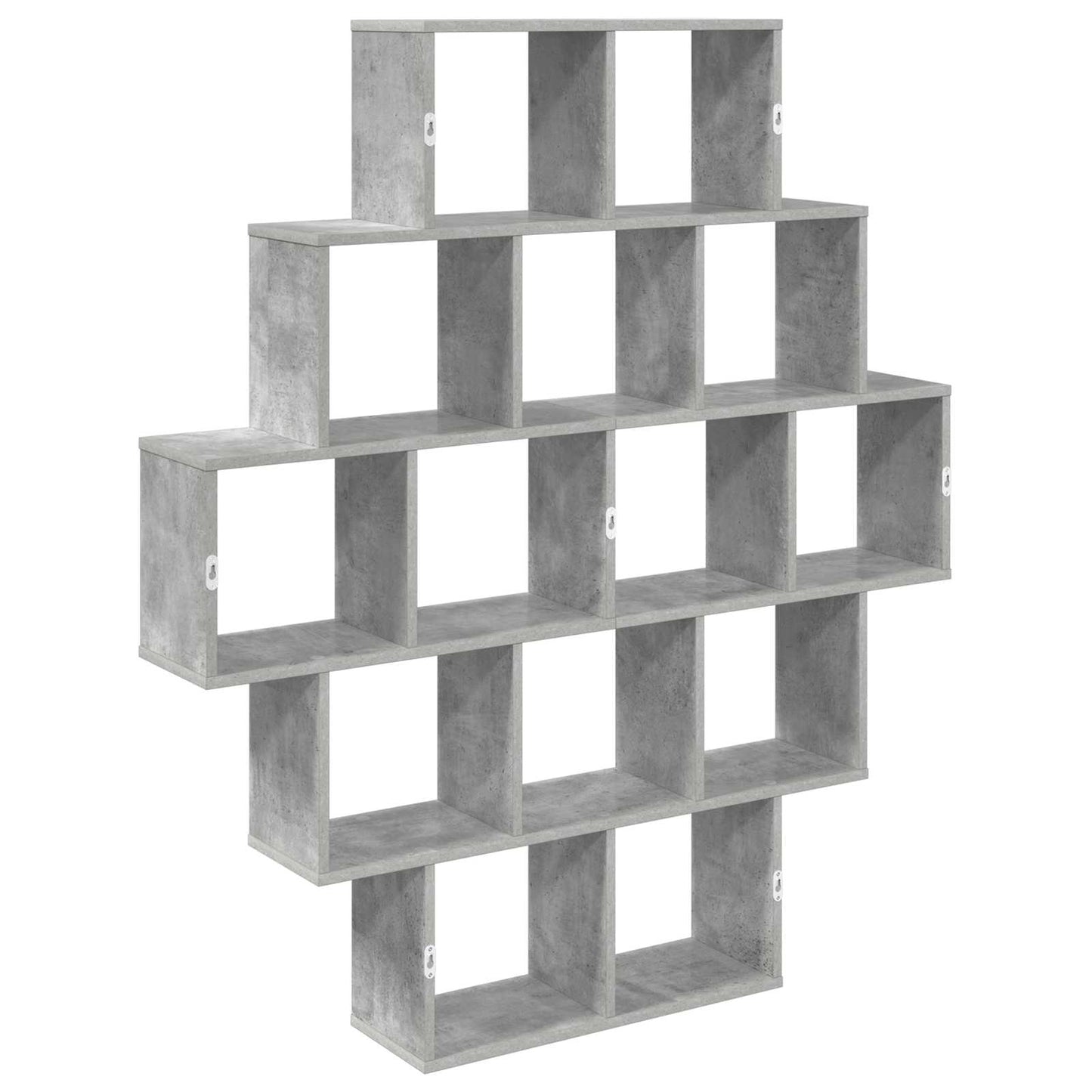 Falpolc Betonszürke 120 x 20 x 136 cm Szerelt Fa