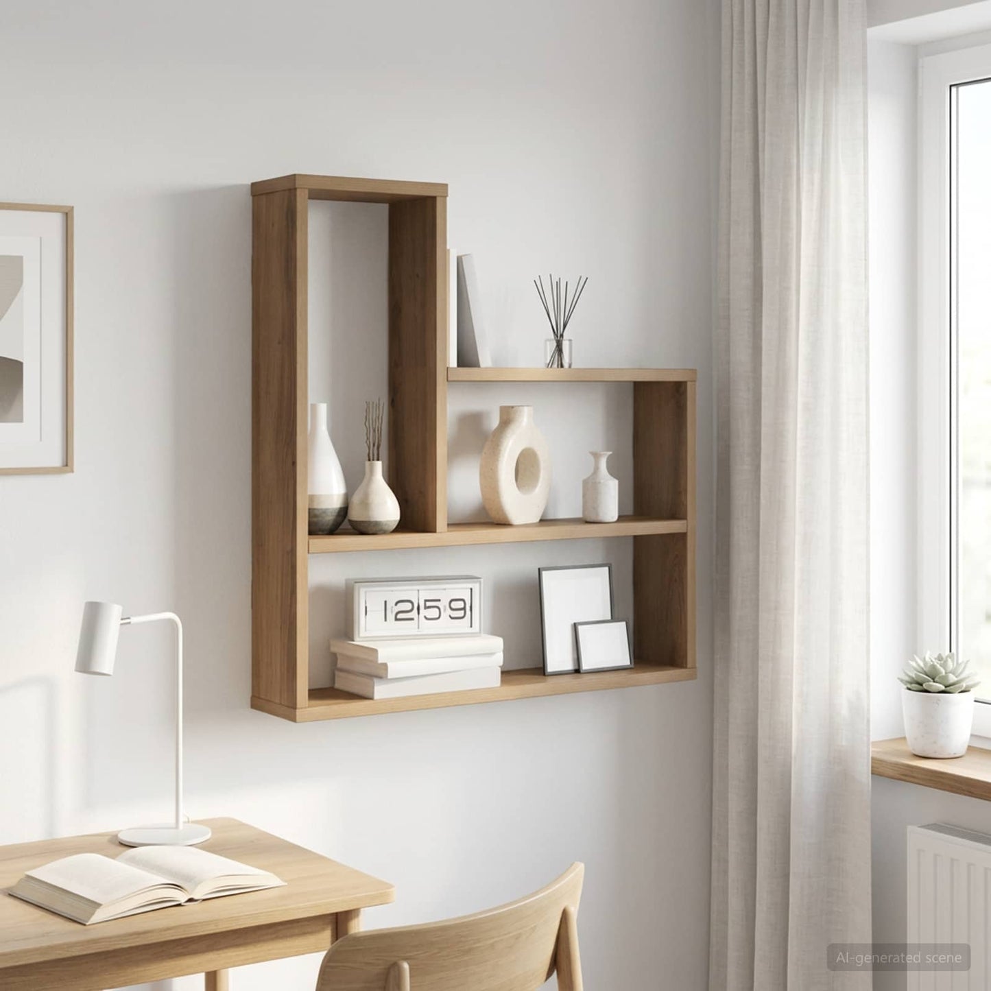 Falpolc Kézműves Tölgy 60 x 11 x 60 cm Szerelt Fa