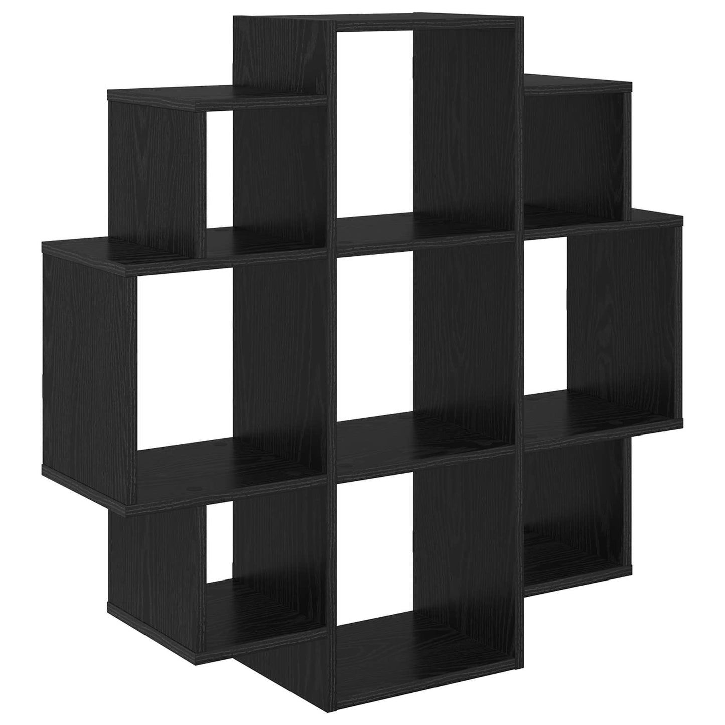 Falpolc Fekete Tölgy 90 x 25 x 90 cm Szerelt Fa