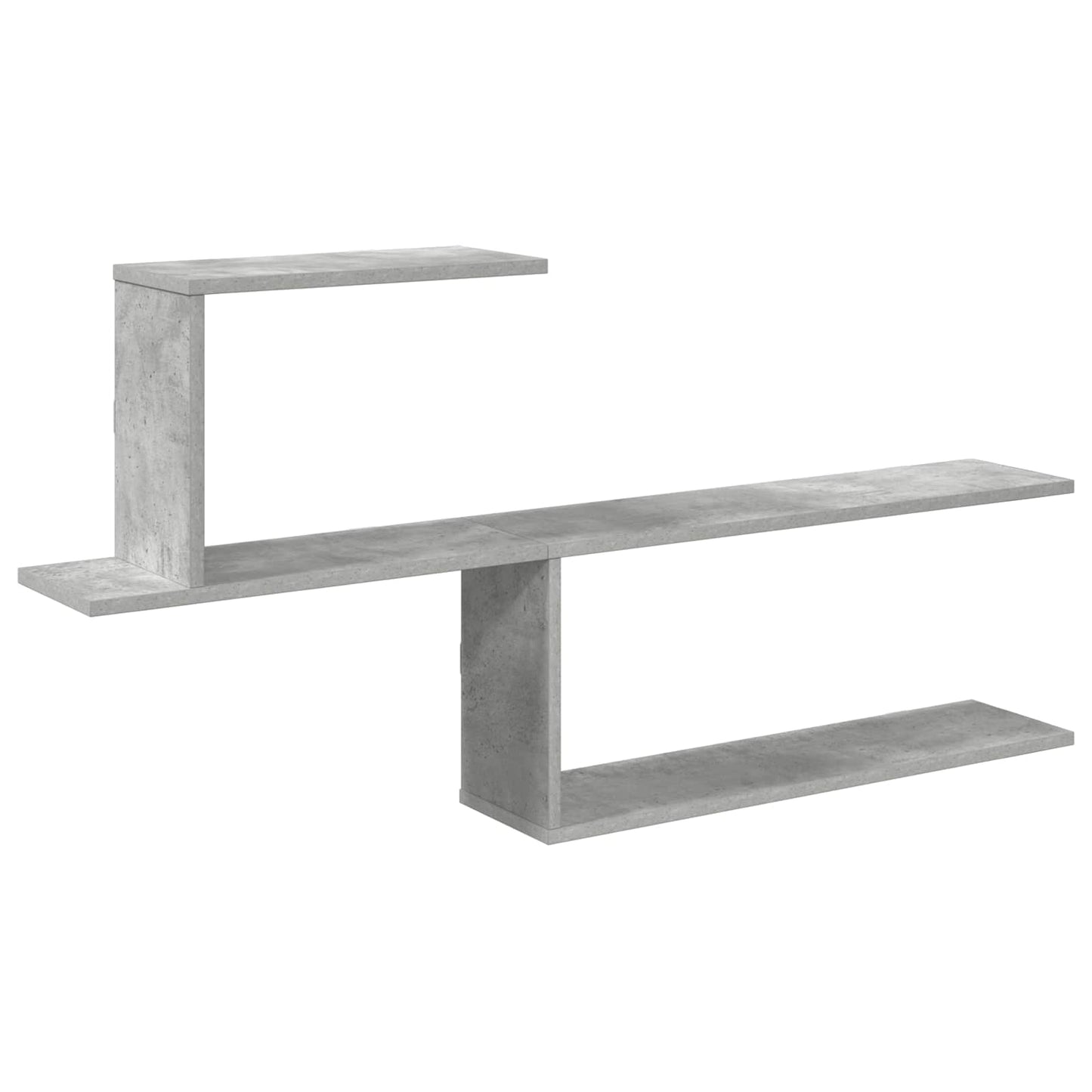 Falpolc Betonszürke 122 x 18 x 60 cm Szerelt Fa