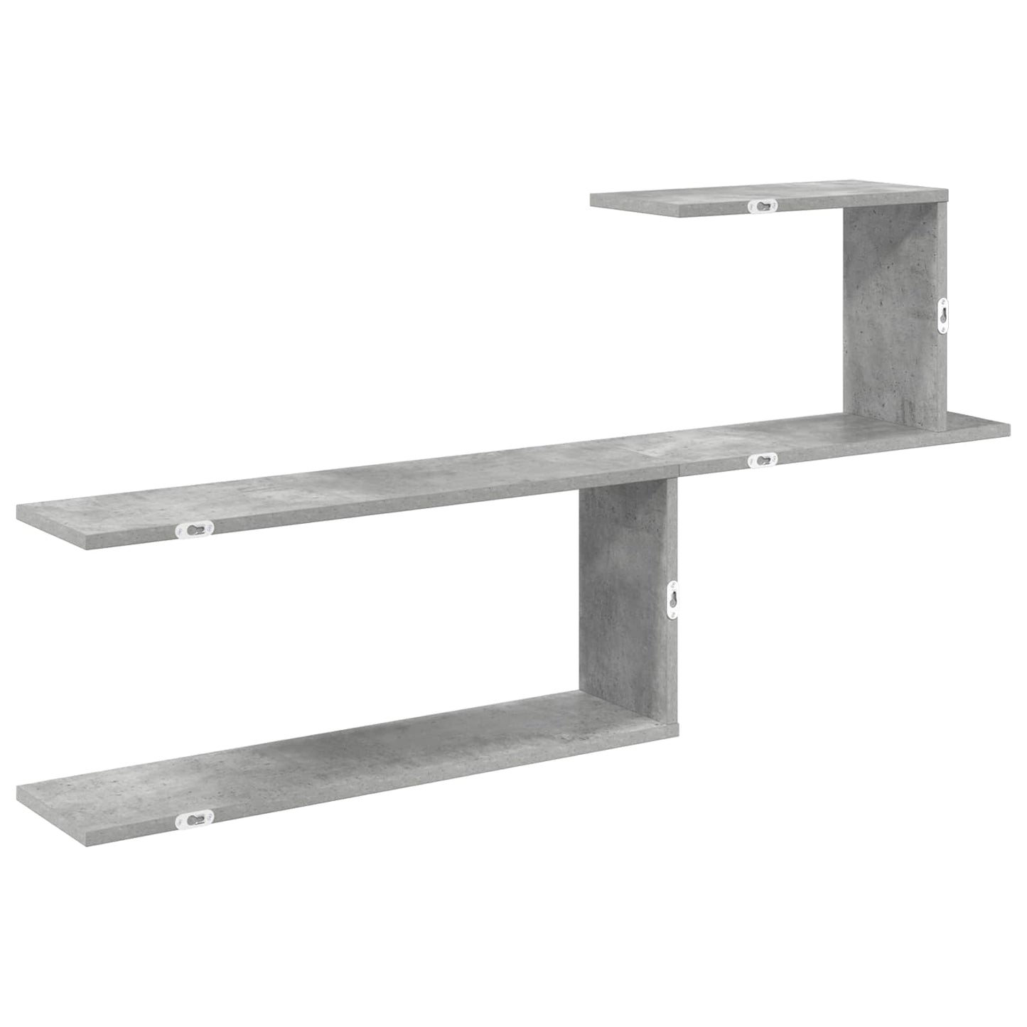 Falpolc Betonszürke 122 x 18 x 60 cm Szerelt Fa
