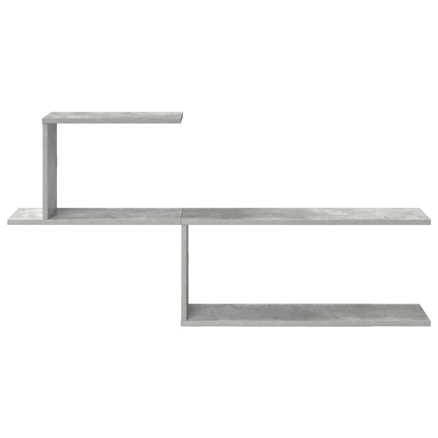 Falpolc Betonszürke 122 x 18 x 60 cm Szerelt Fa