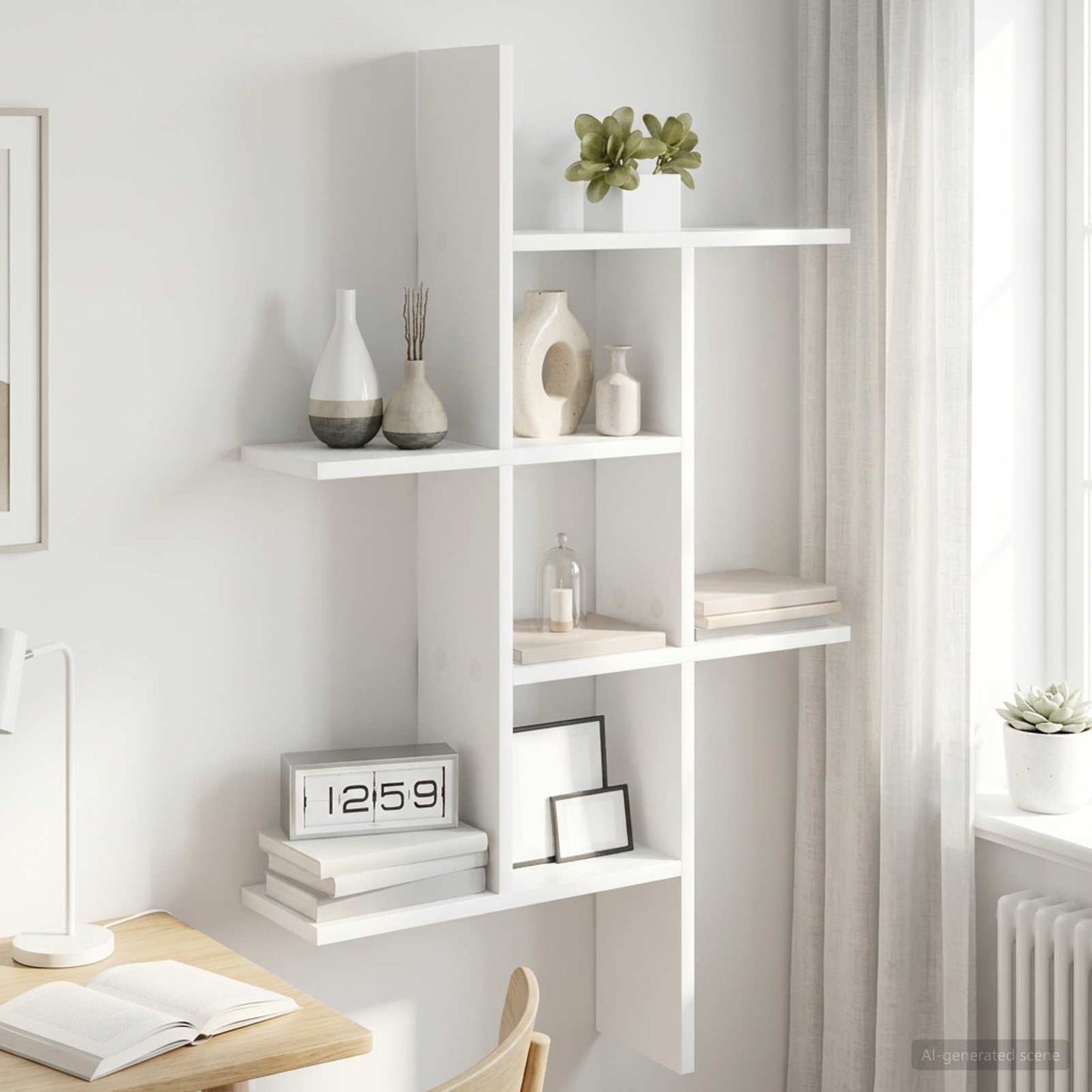 Falpolc Fehér 61 x 15 x 102 cm Szerelt Fa