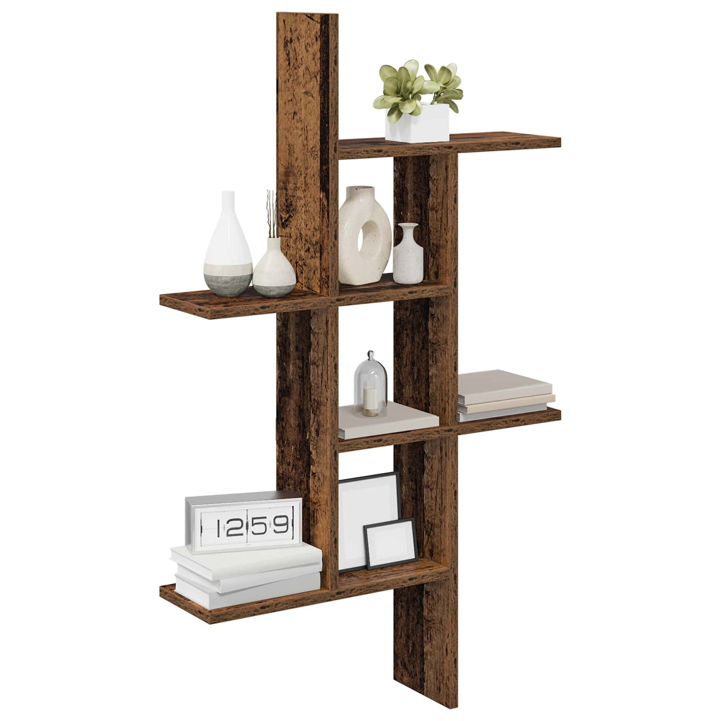 Falpolc Antik Fa 61 x 15 x 102 cm Szerelt Fa