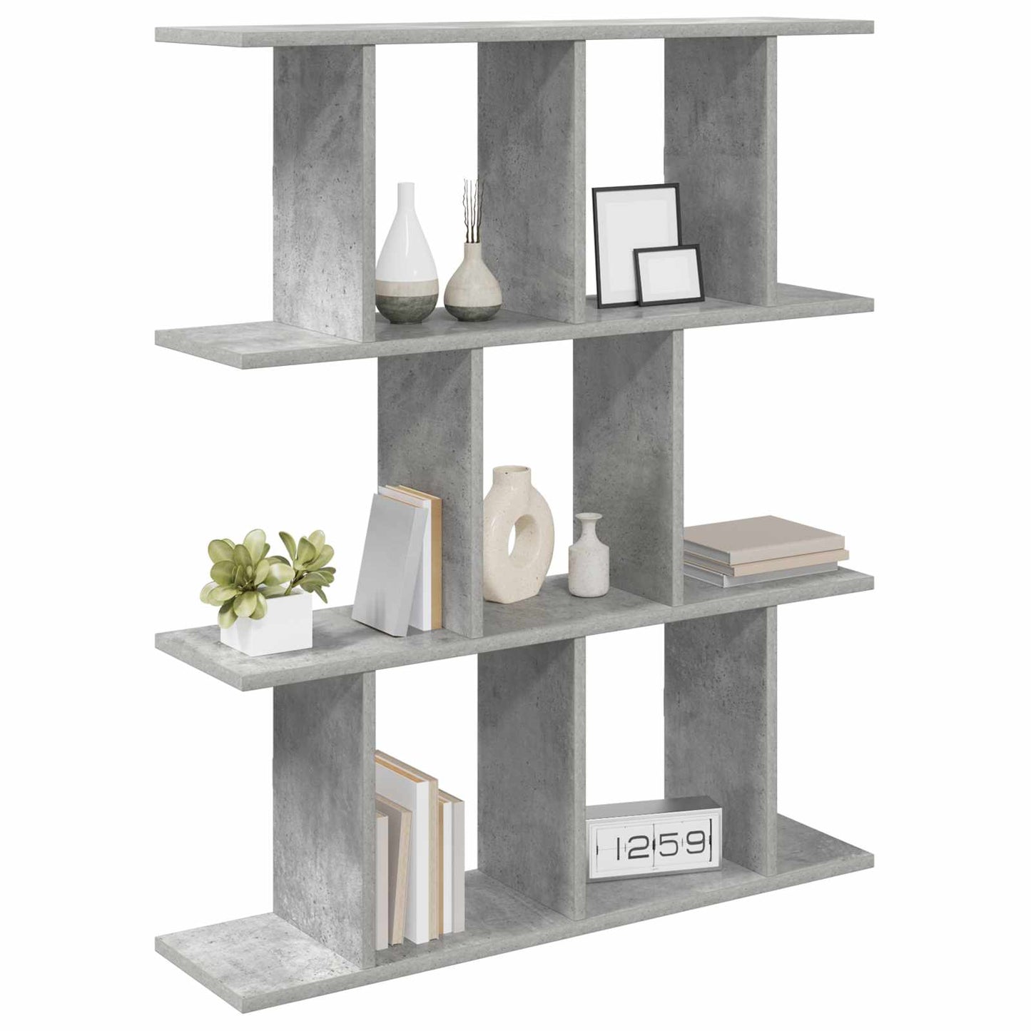 Falpolc Betonszürke 80 x 20 x 96 cm Szerelt Fa