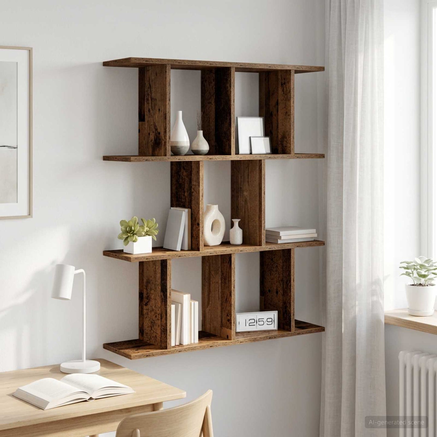 Falpolc Antik Fa 102 x 20 x 96 cm Szerelt Fa