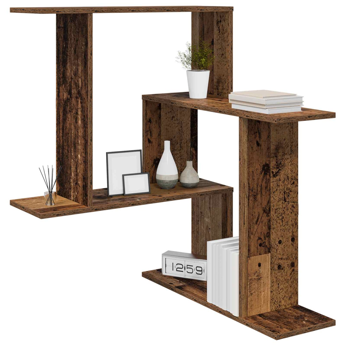 Falpolc Antik Fa 67 x 67 x 87 cm Szerelt Fa