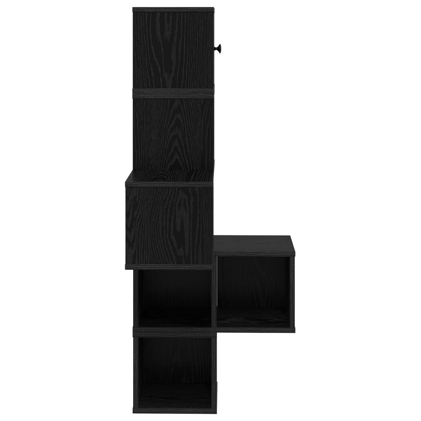 Fali Sarok Polc Fekete Tölgy 48 x 48 x 120 cm Szerelt Fa
