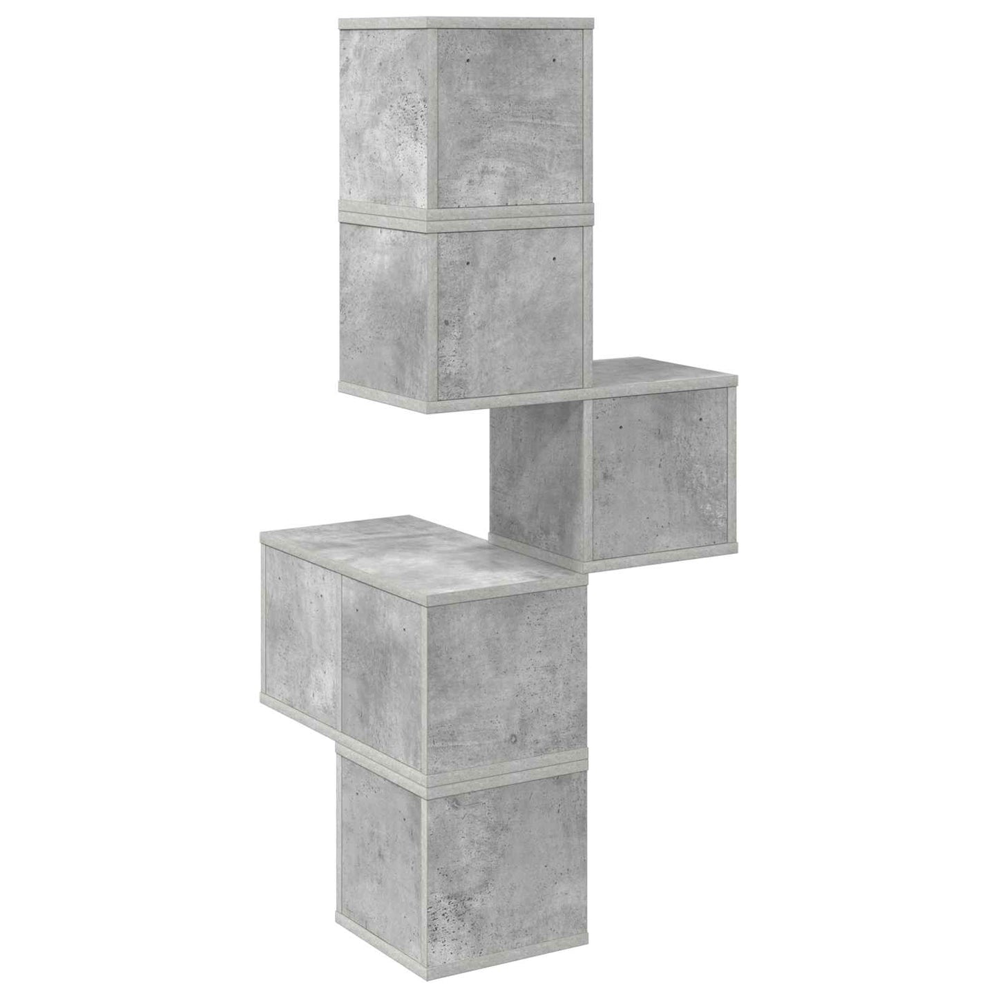 Fali Sarok Polc Betonszürke 48 x 48 x 120 cm Szerelt Fa