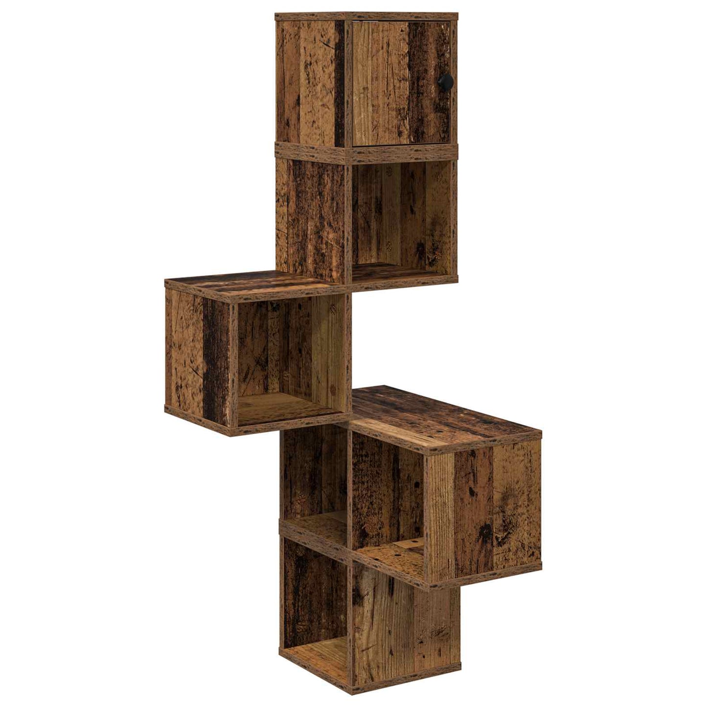 Fali Sarok Polc Antik Fa 48 x 48 x 120 cm Szerelt Fa