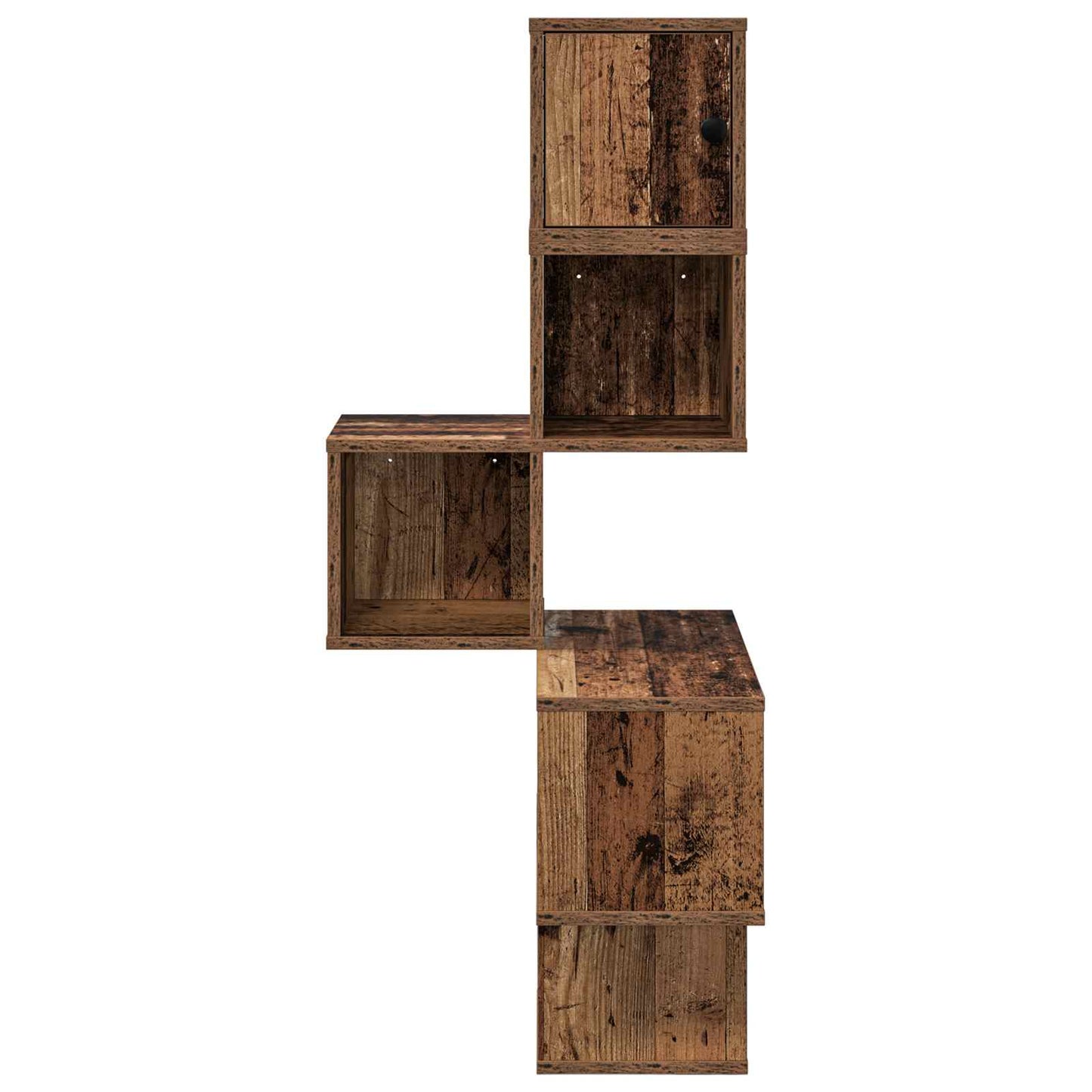 Fali Sarok Polc Antik Fa 48 x 48 x 120 cm Szerelt Fa