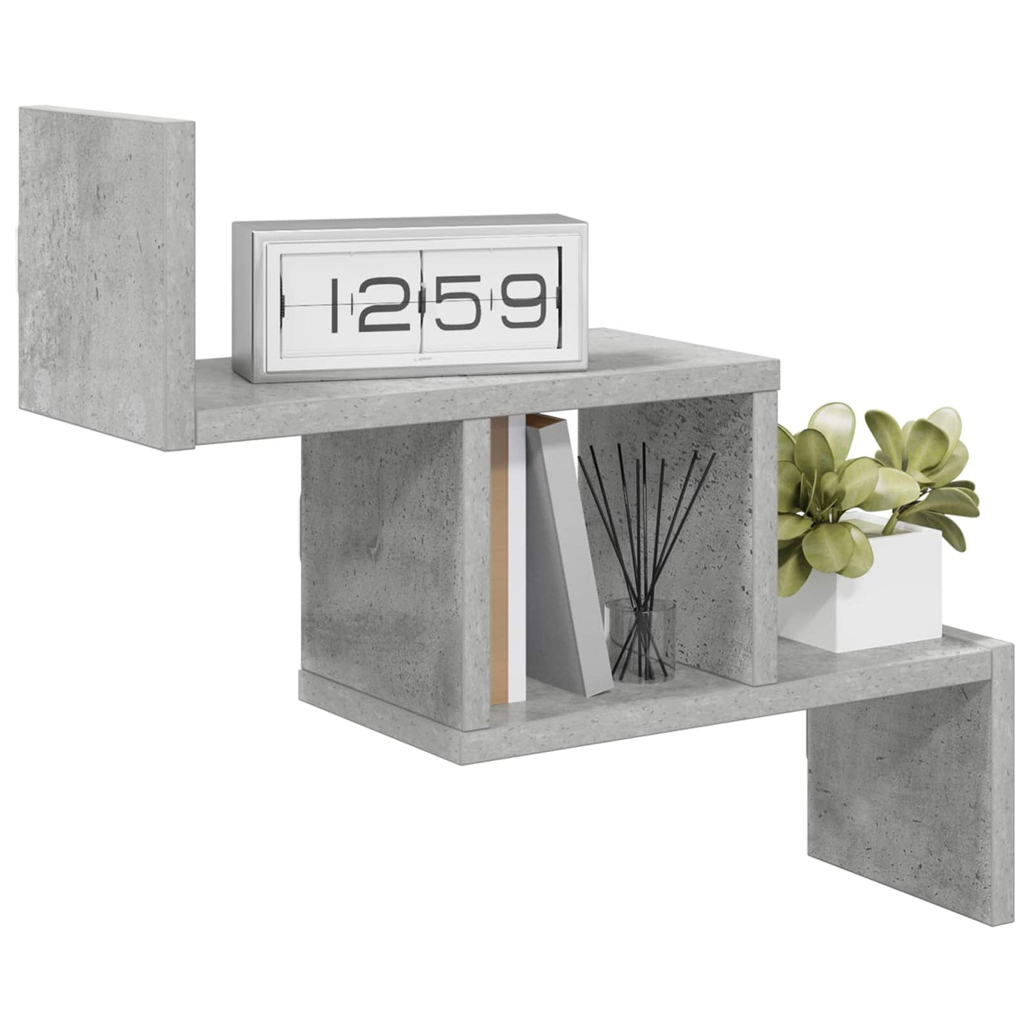 Falpolc Betonszürke 48 x 15 x 42 cm Szerelt Fa