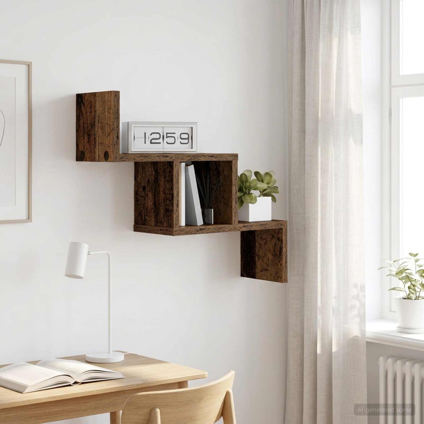 Falpolc Antik Fa 48 x 15 x 42 cm Szerelt Fa