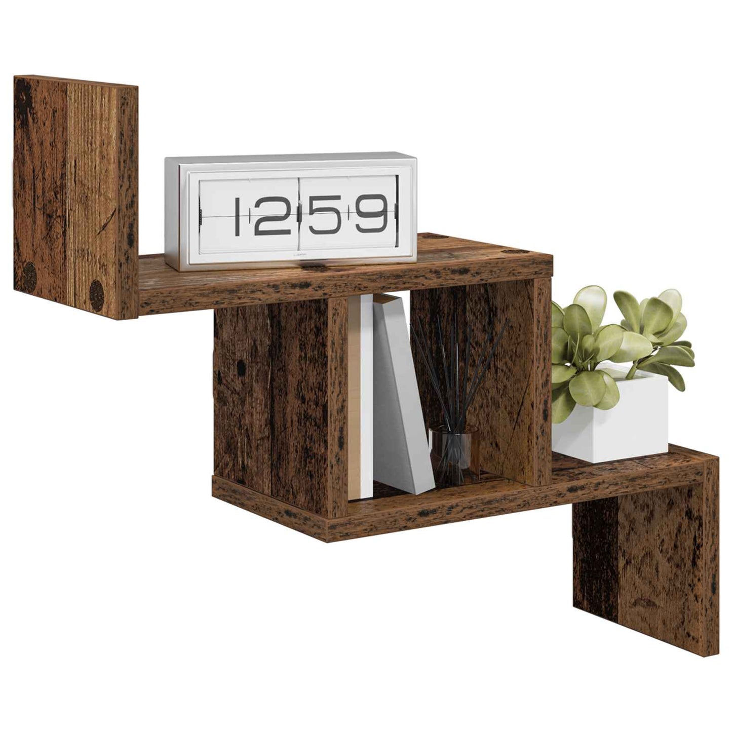 Falpolc Antik Fa 48 x 15 x 42 cm Szerelt Fa