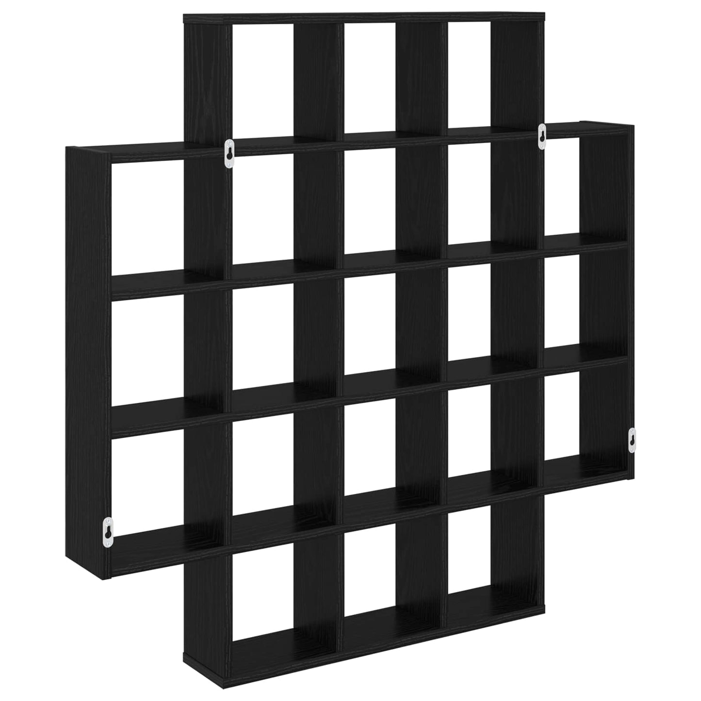 Falpolc Fekete Tölgy 100 x 13 x 100 cm Szerelt Fa