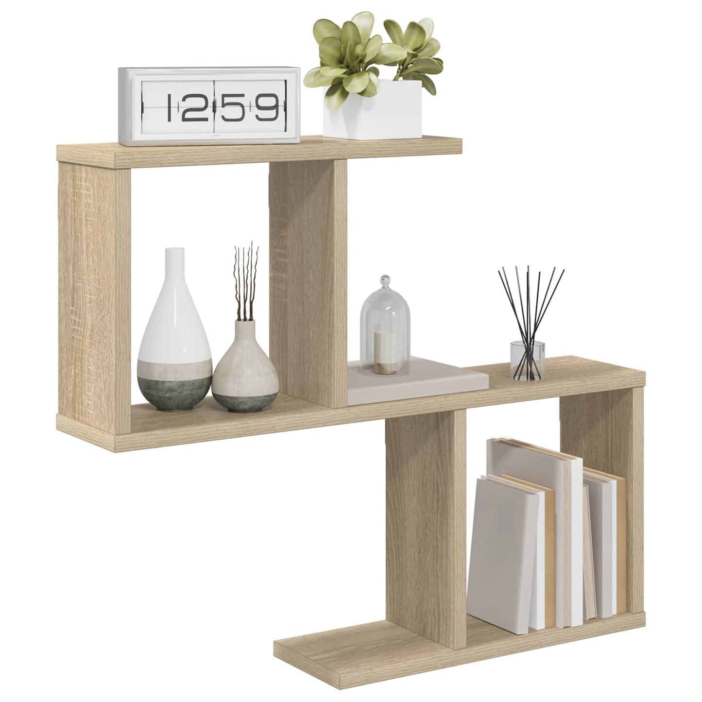 Falpolc Sonoma Tölgy 60 x 12 x 50,5 cm Szerelt Fa