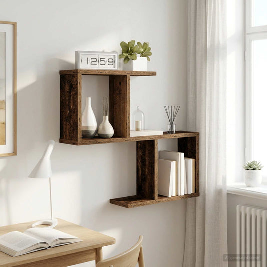 Falpolc Antik Fa 60 x 12 x 50,5 cm Szerelt Fa